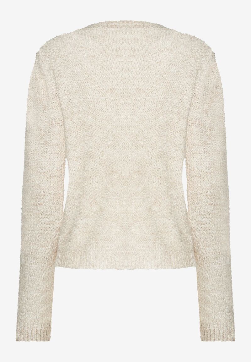 Bouclé-Pullover  powder creme  Herbst-Kollektion