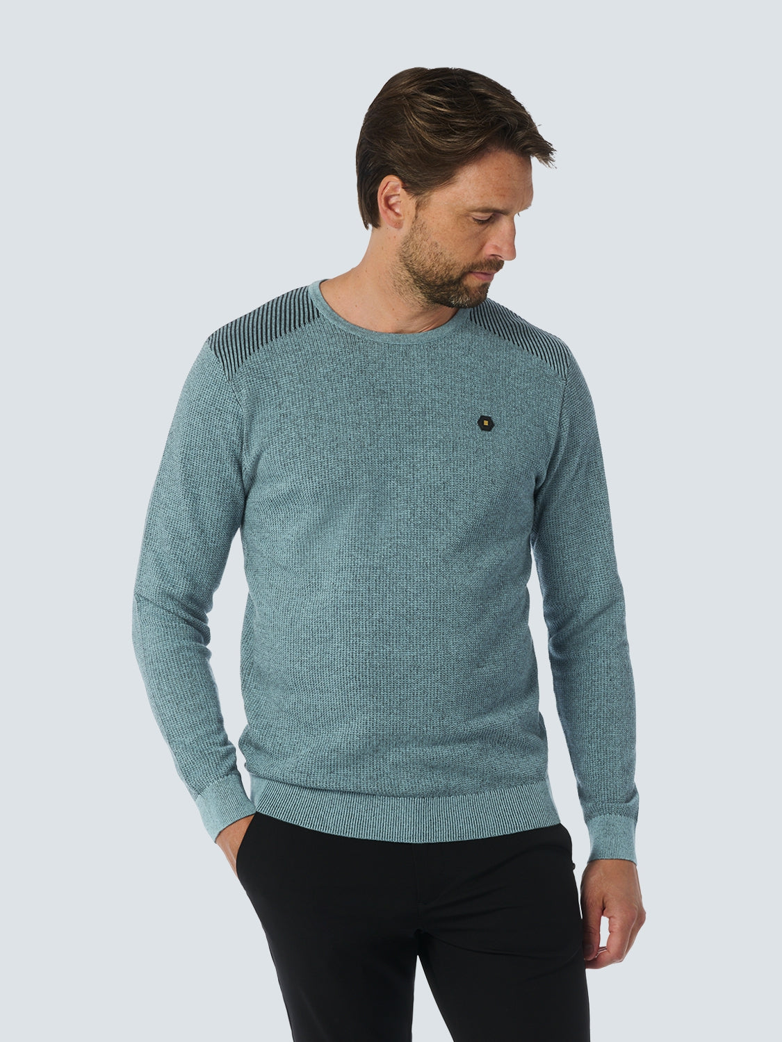 Pullover Crewneck 2 Coloured Jacquard