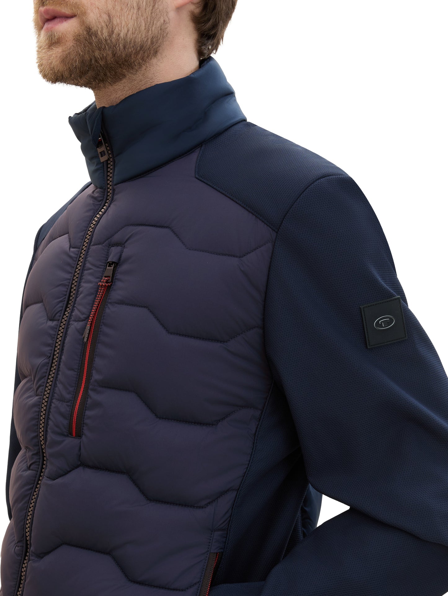 Hybrid Jacke mit Stehkragen