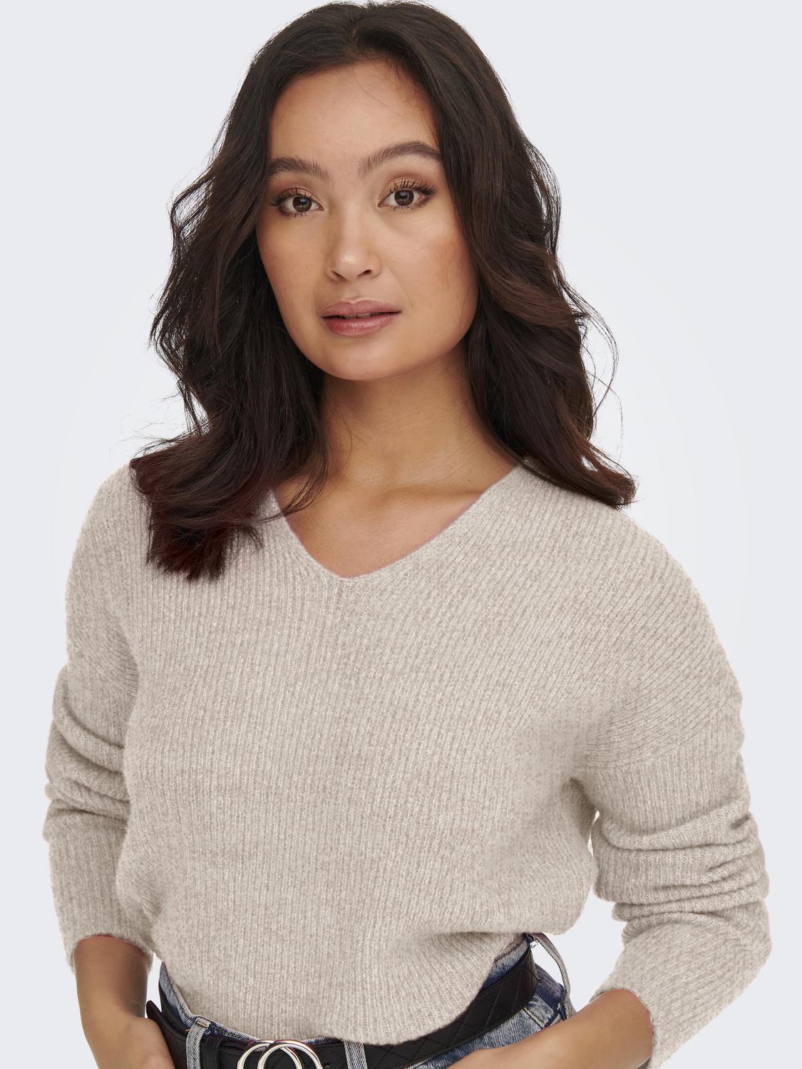 ONLCAMILLA V-NECK L/S PULLOVER KNT NOOS