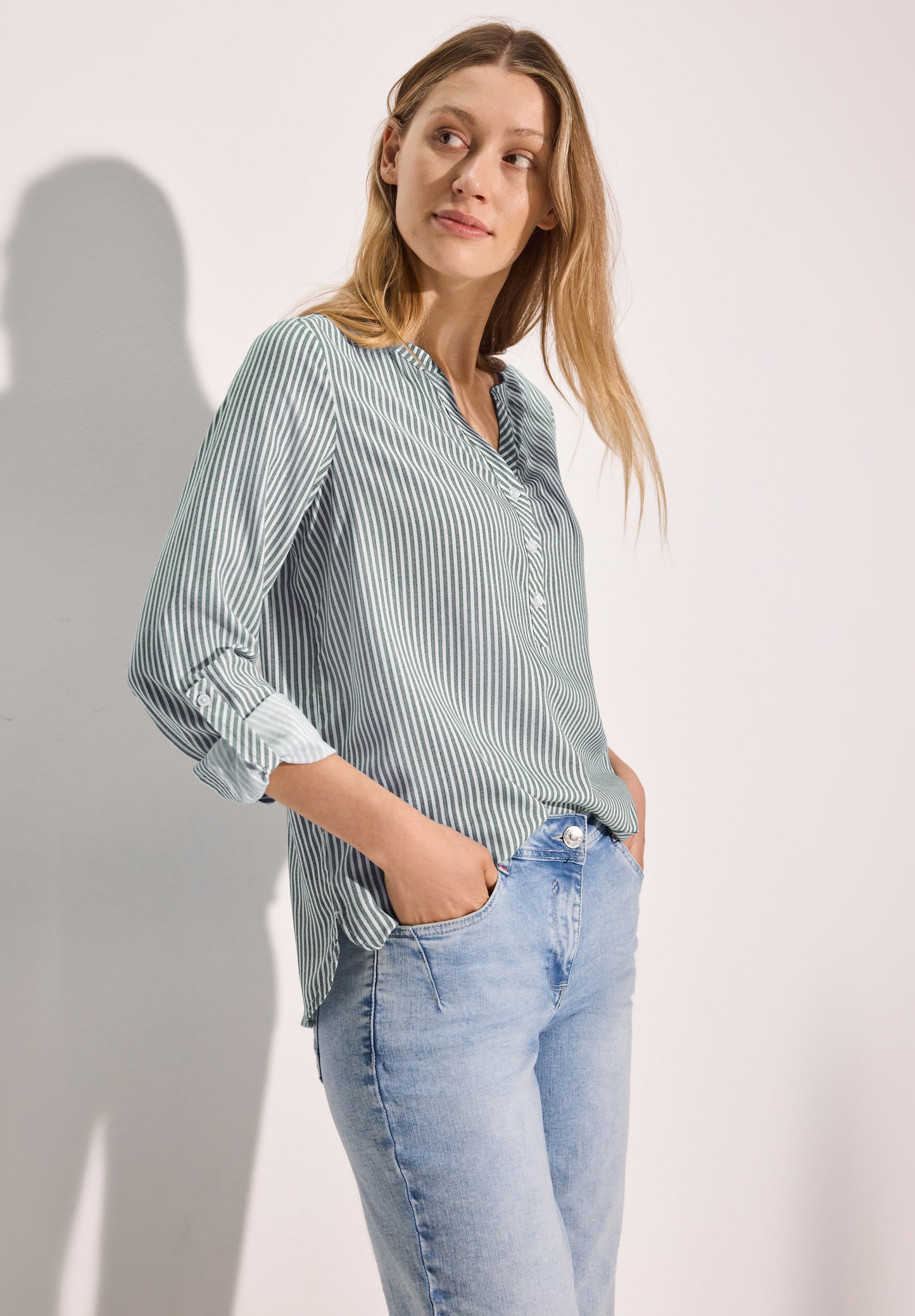 Gestreifte Basic Bluse