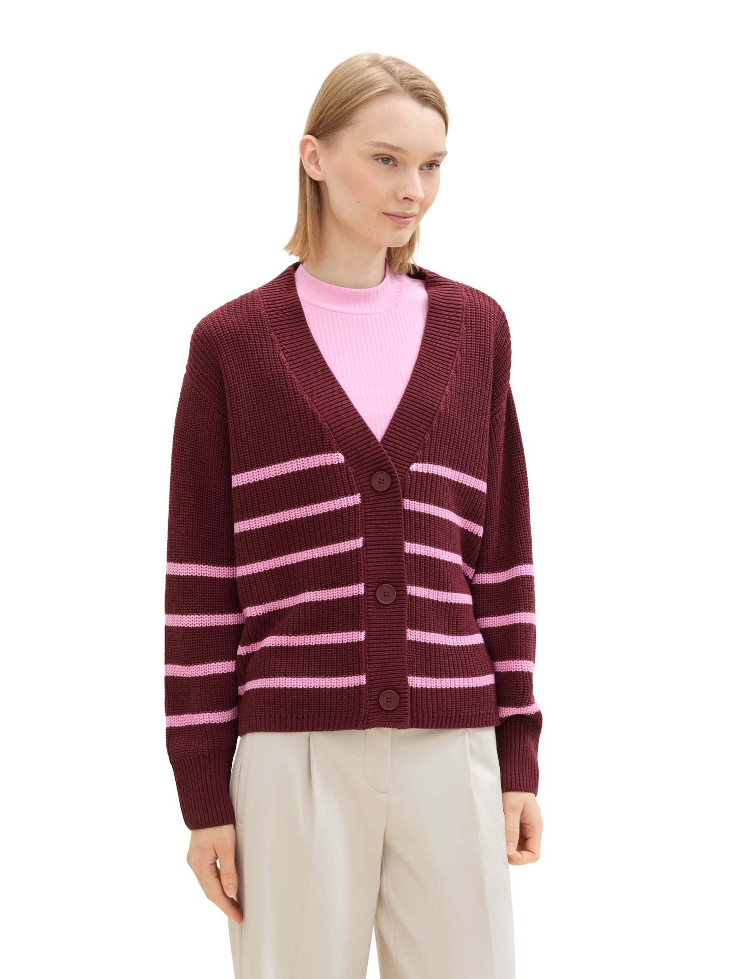 Strick Cardigan mit V-Ausschnitt