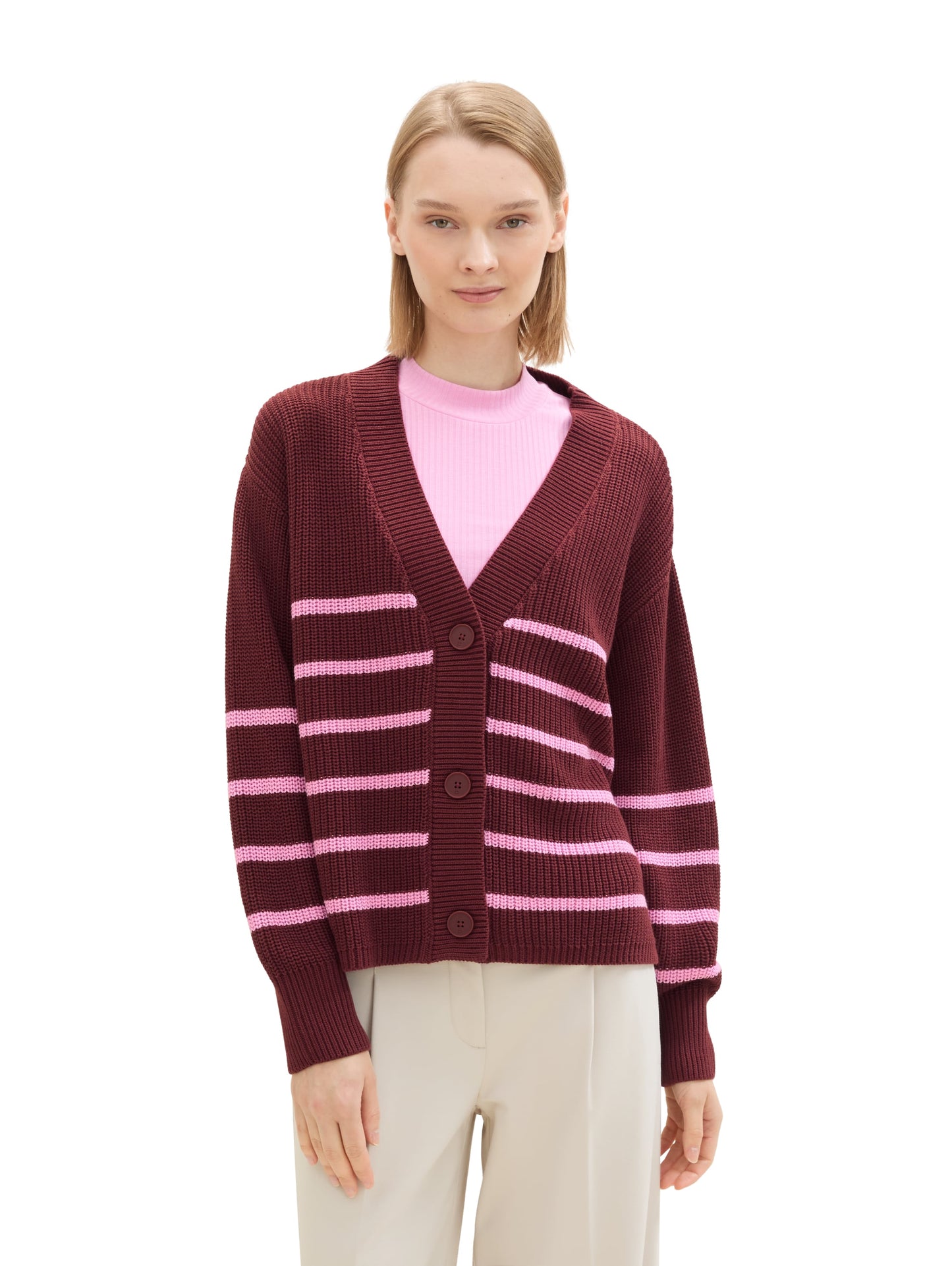 Strick Cardigan mit V-Ausschnitt