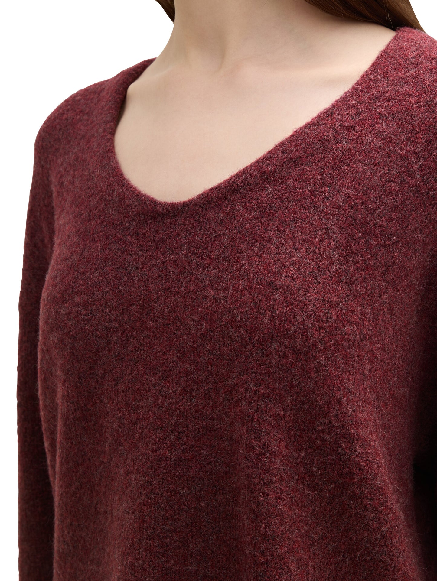 Relaxed Strickpullover mit V-Ausschnitt