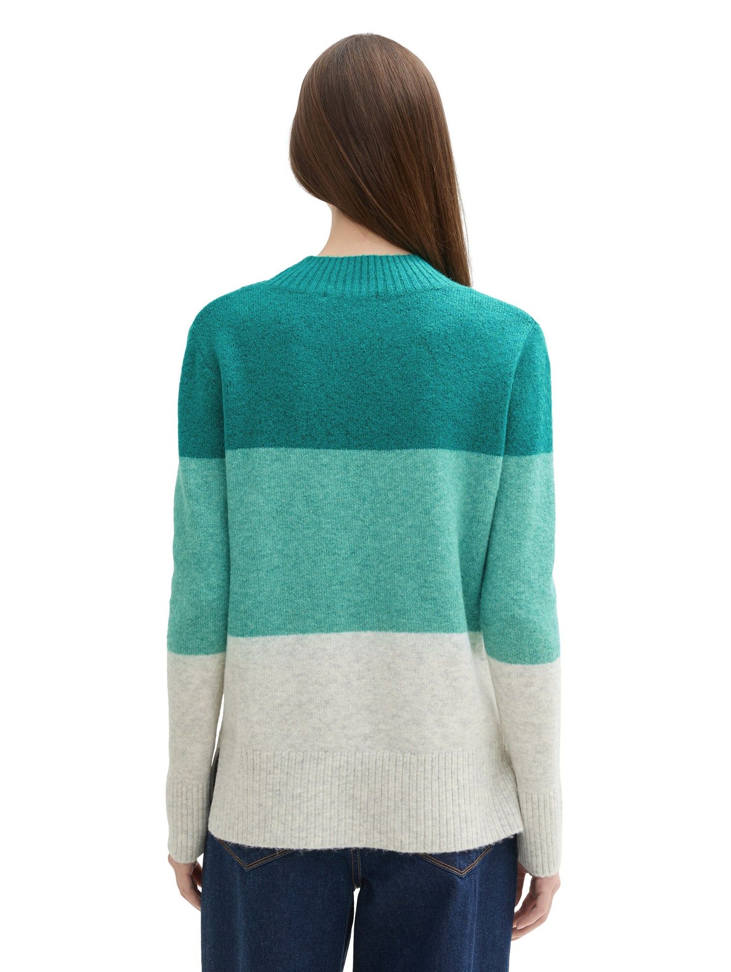 Strickpullover mit Colour Blocking