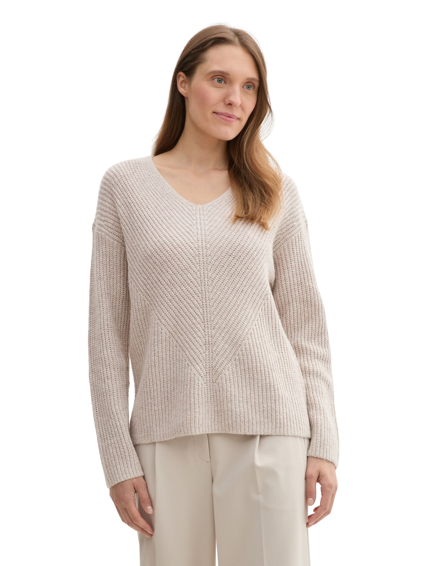 Strickpullover mit V-Ausschnitt