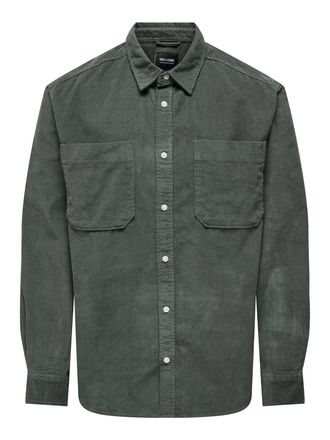 ONSALP RLX 2PKT WASHD CORD LS SHIRT NOOS