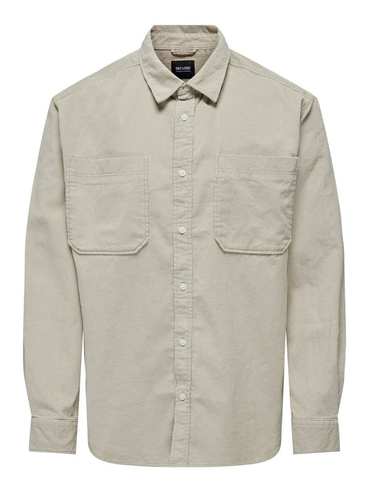 ONSALP RLX 2PKT WASHD CORD LS SHIRT NOOS