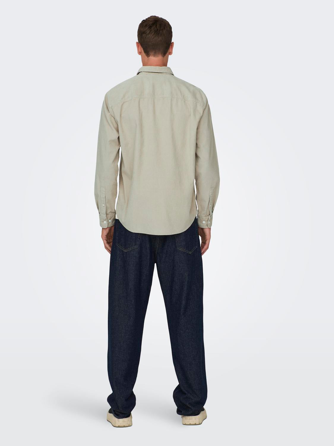 ONSALP RLX 2PKT WASHD CORD LS SHIRT NOOS