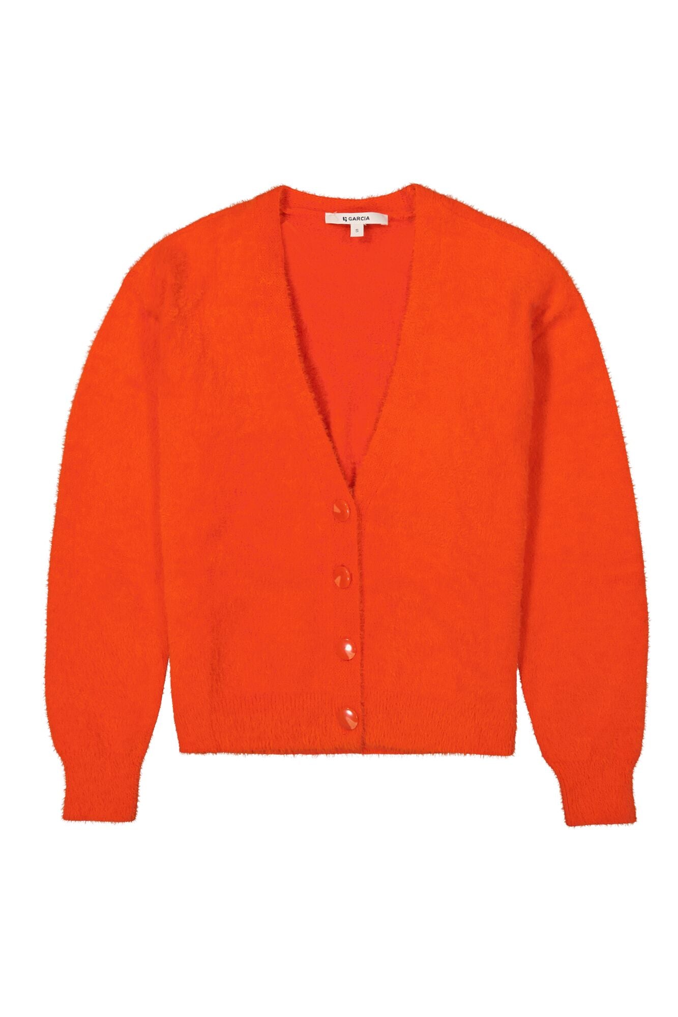 U40250_ladies cardigan, ORANGE