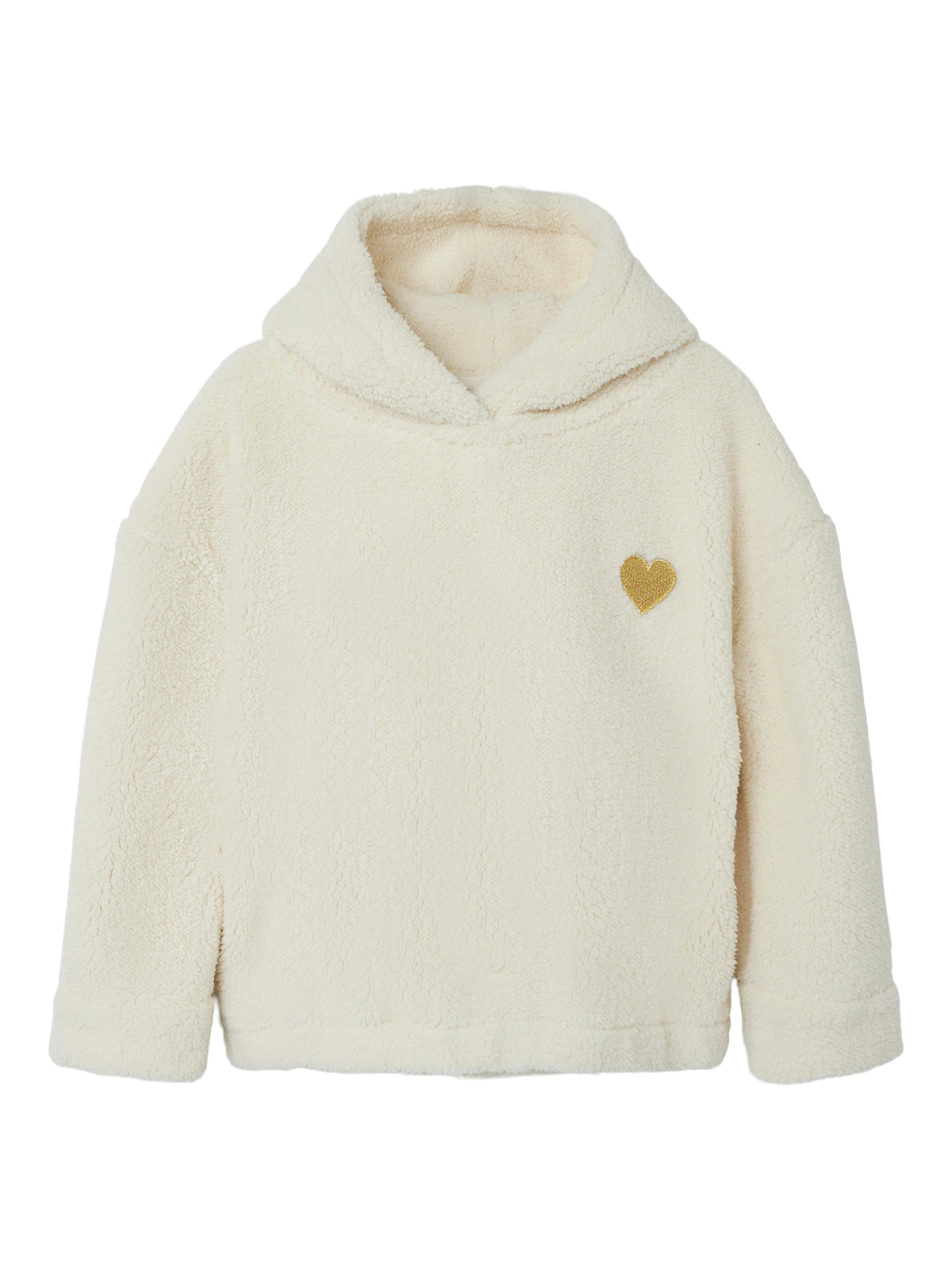 NKFODINE LS TEDDY PULLOVER WH PS