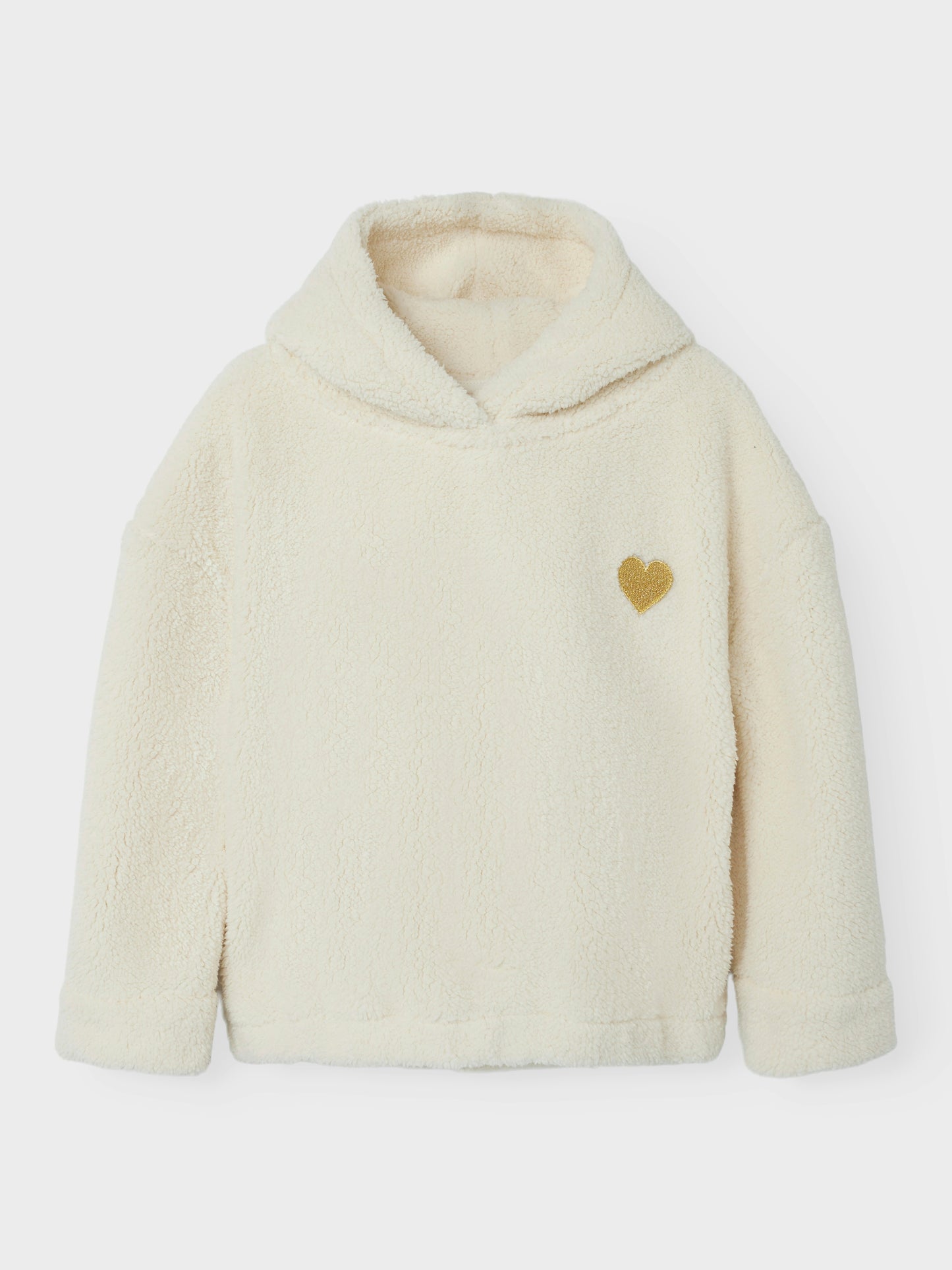 NKFODINE LS TEDDY PULLOVER WH PS