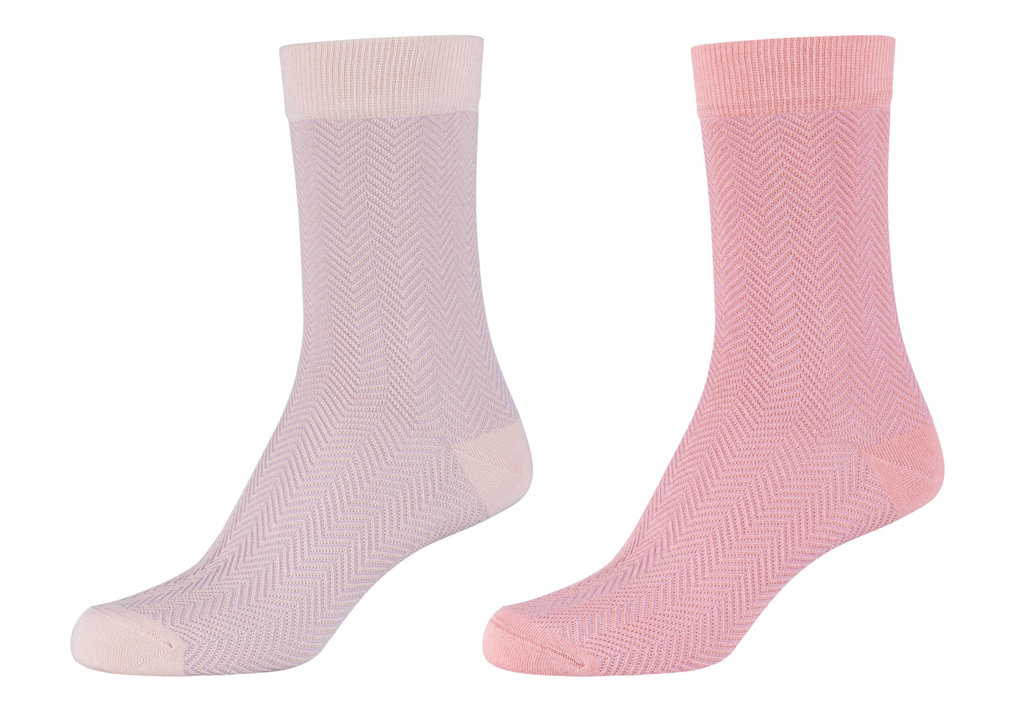 Women ca-soft organic heringbone Socks 2p