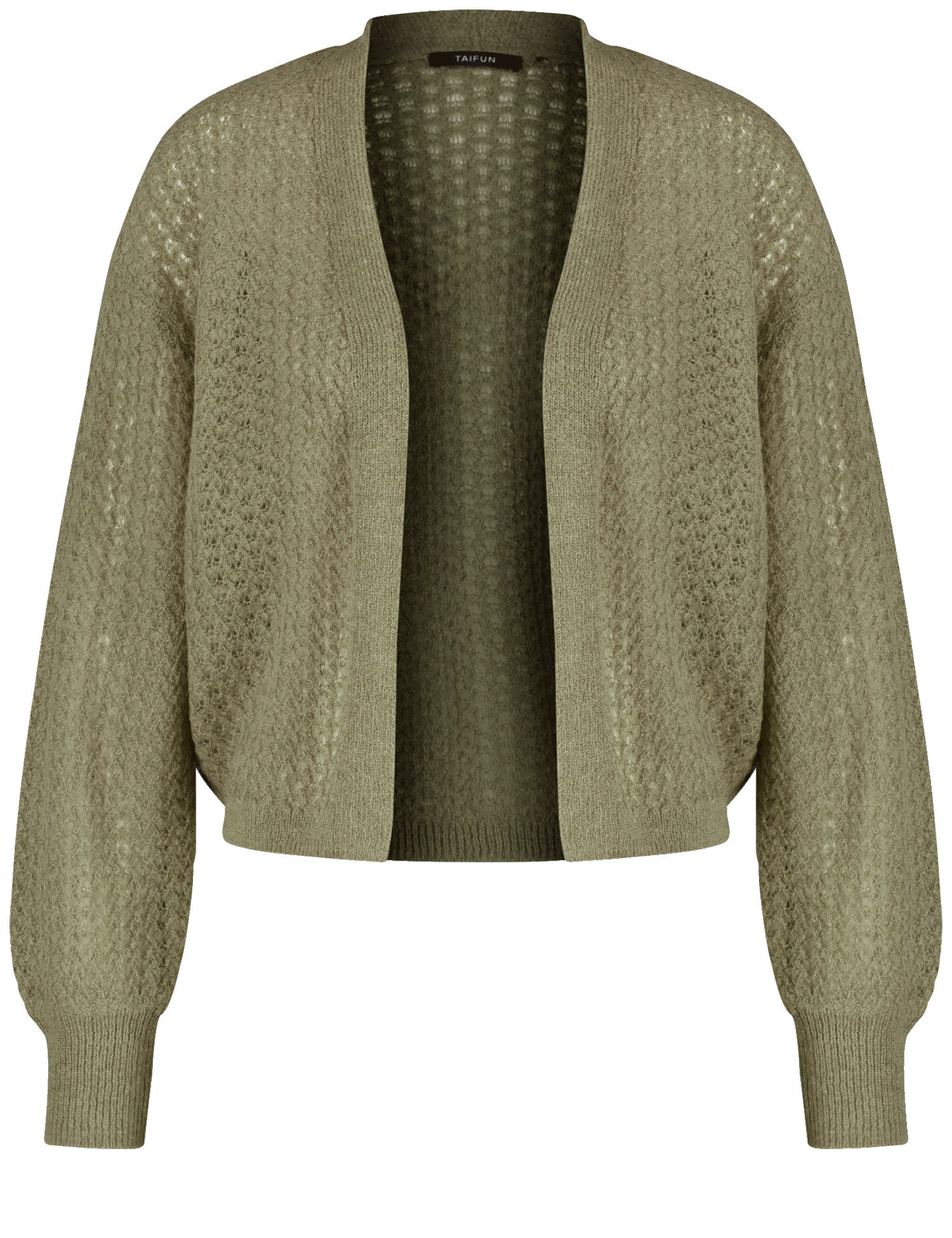 Offene Strickjacke mit luftigem Strickmuster