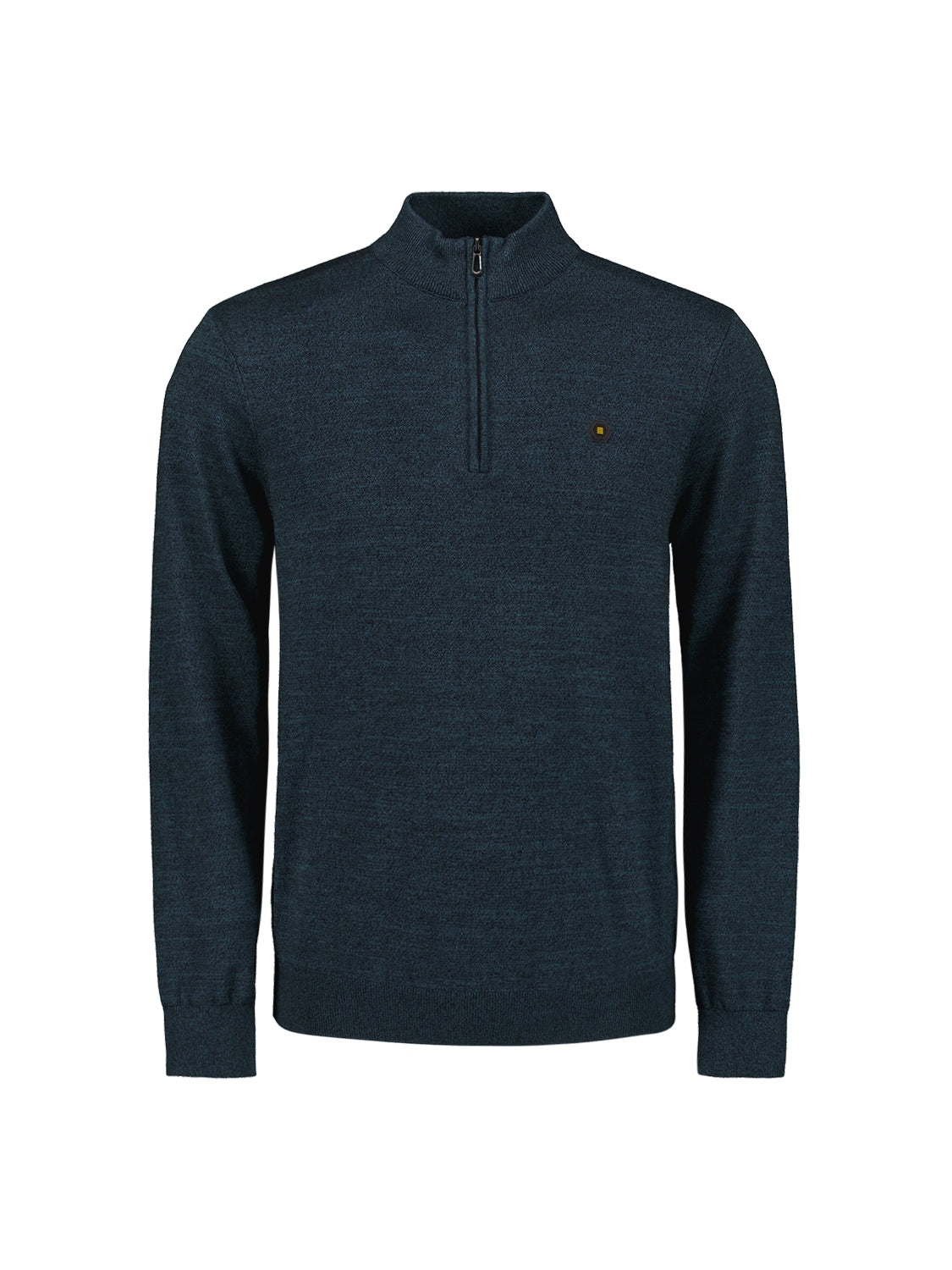 Pullover Half Zip 2 Coloured Melange