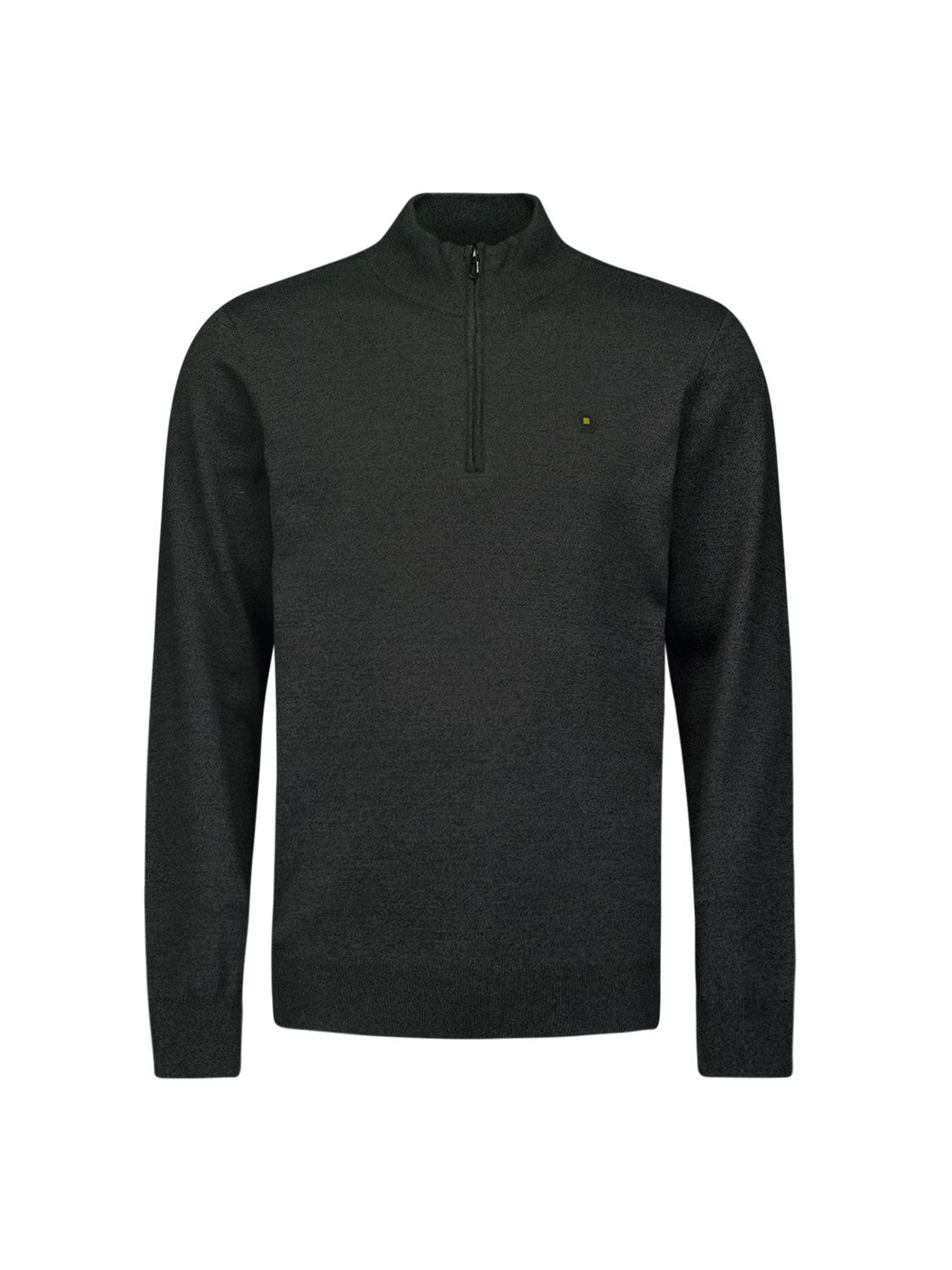 Pullover Half Zip 2 Coloured Melange