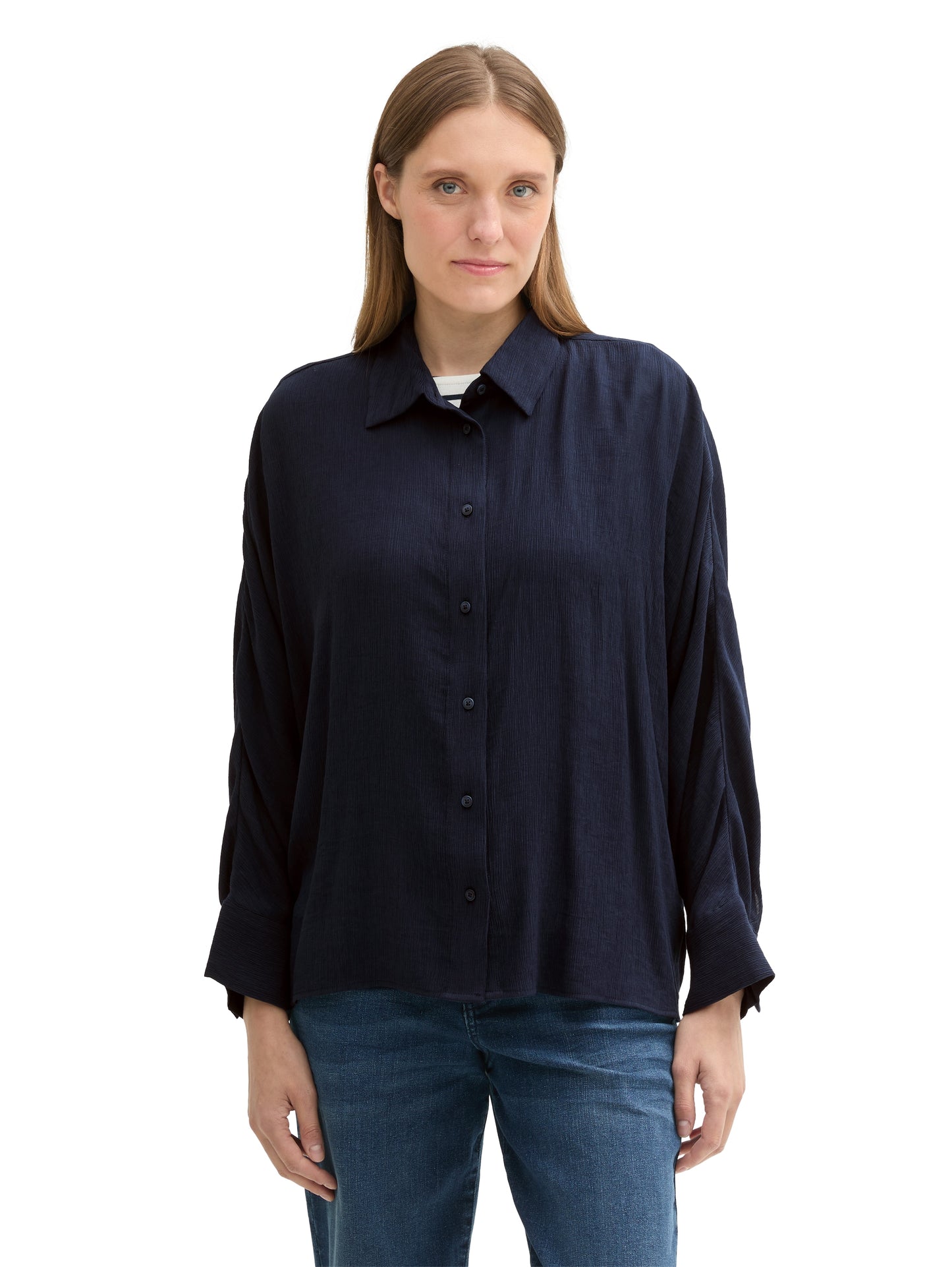 Oversized Bluse mit Struktur