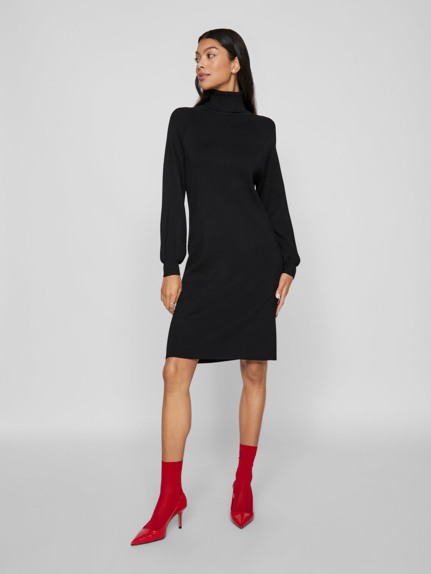 VIOSTRIA ROLL NECK L/S KNIT DRESS - NOOS