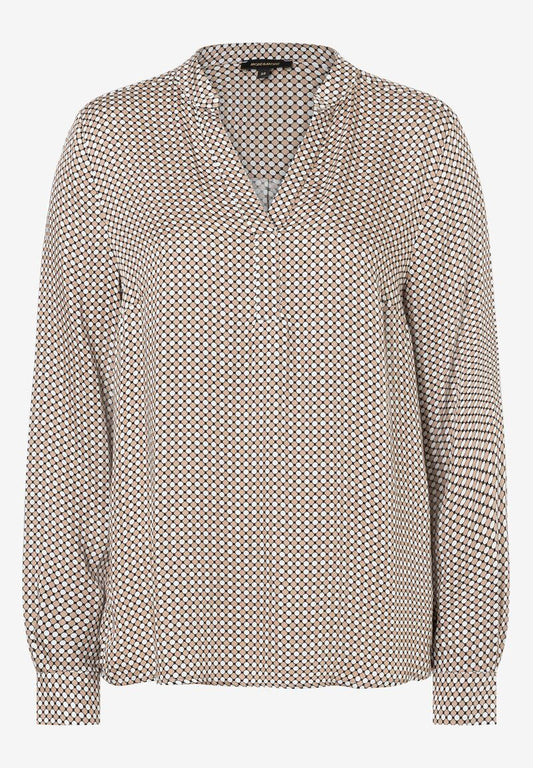 Viskosebluse  Minimal-Print  Herbst-Kollektion