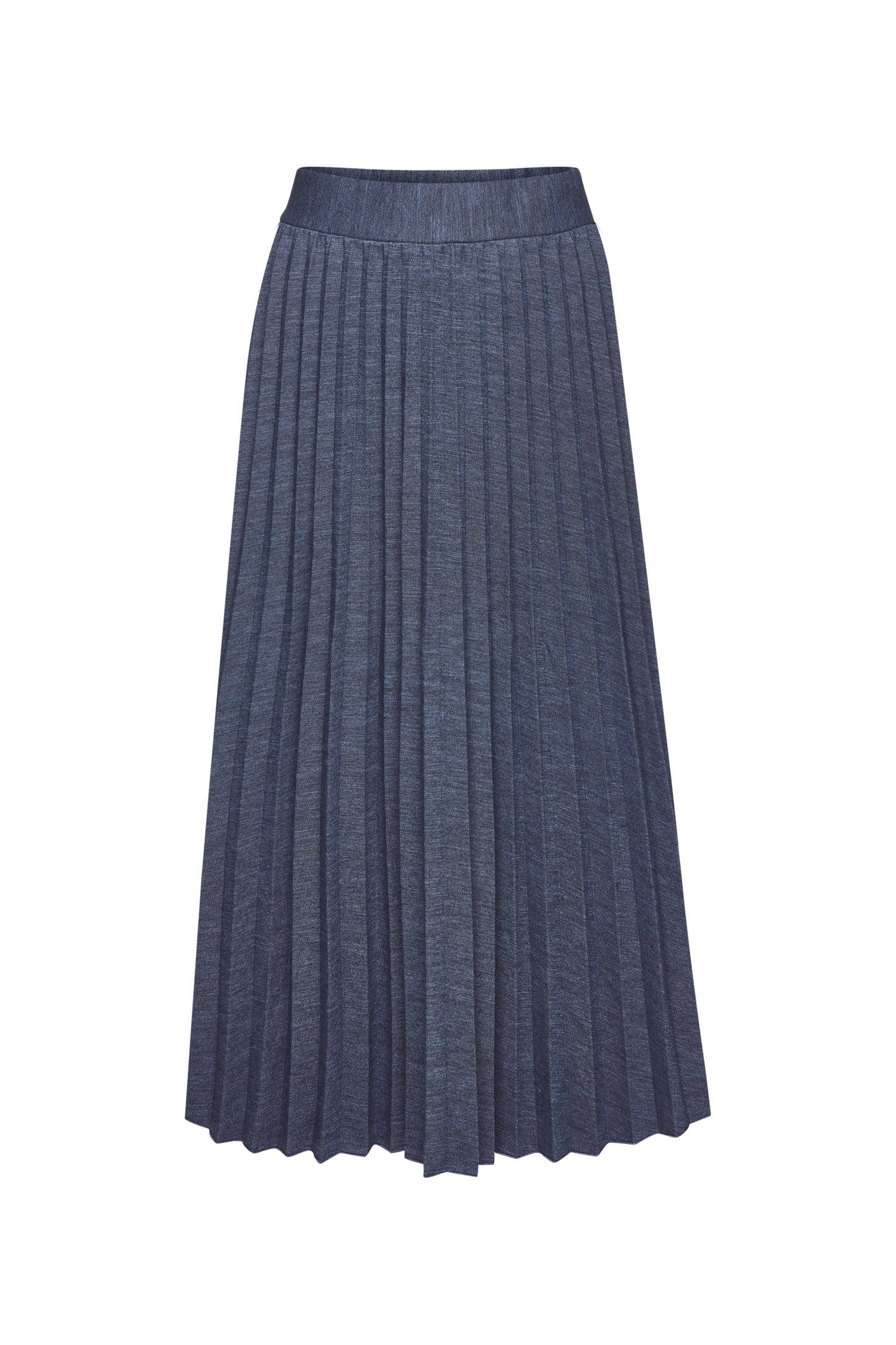 Denim optic plissee skirt recycled