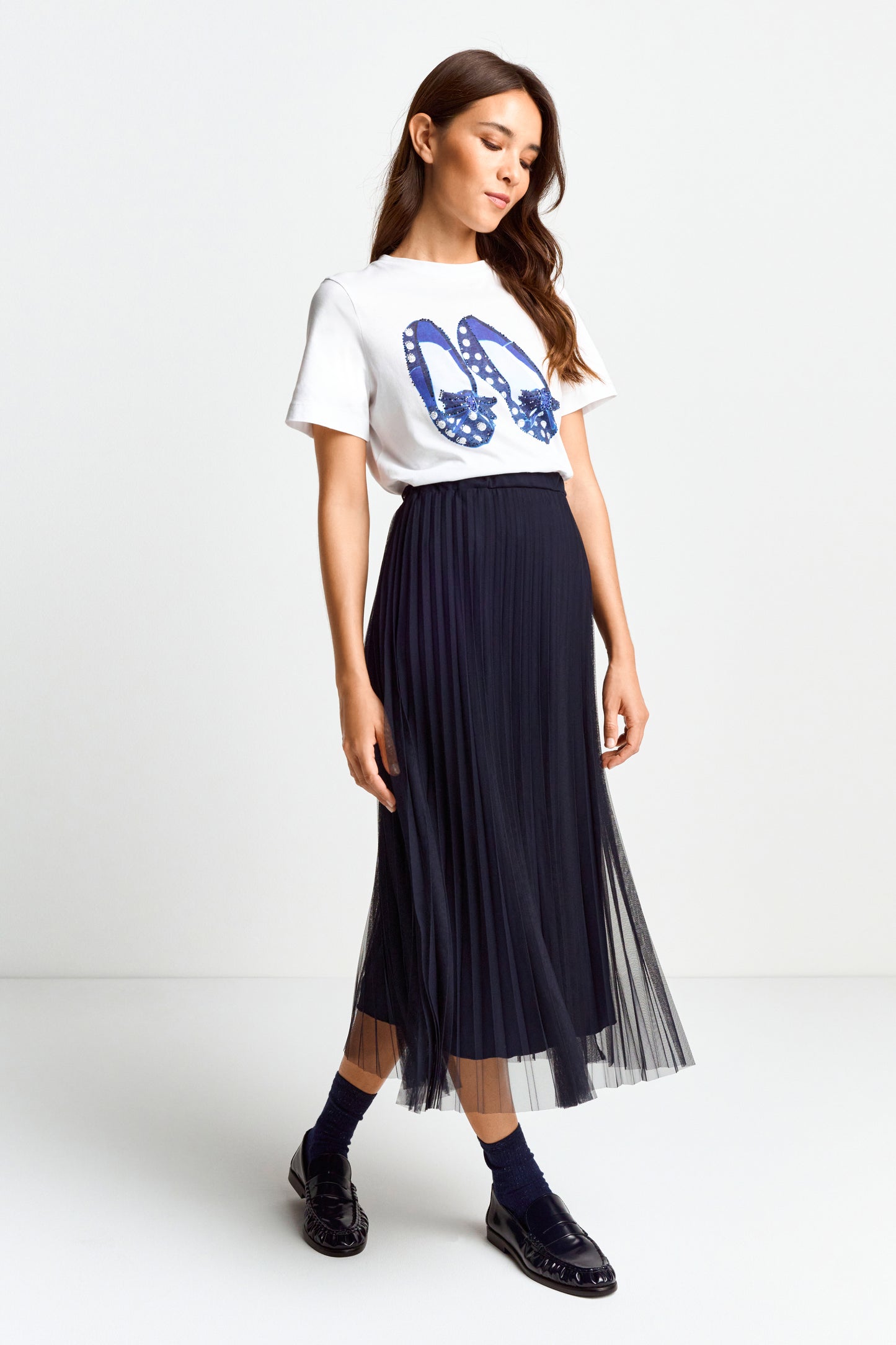 T-Shirt with ballerina plats print organic