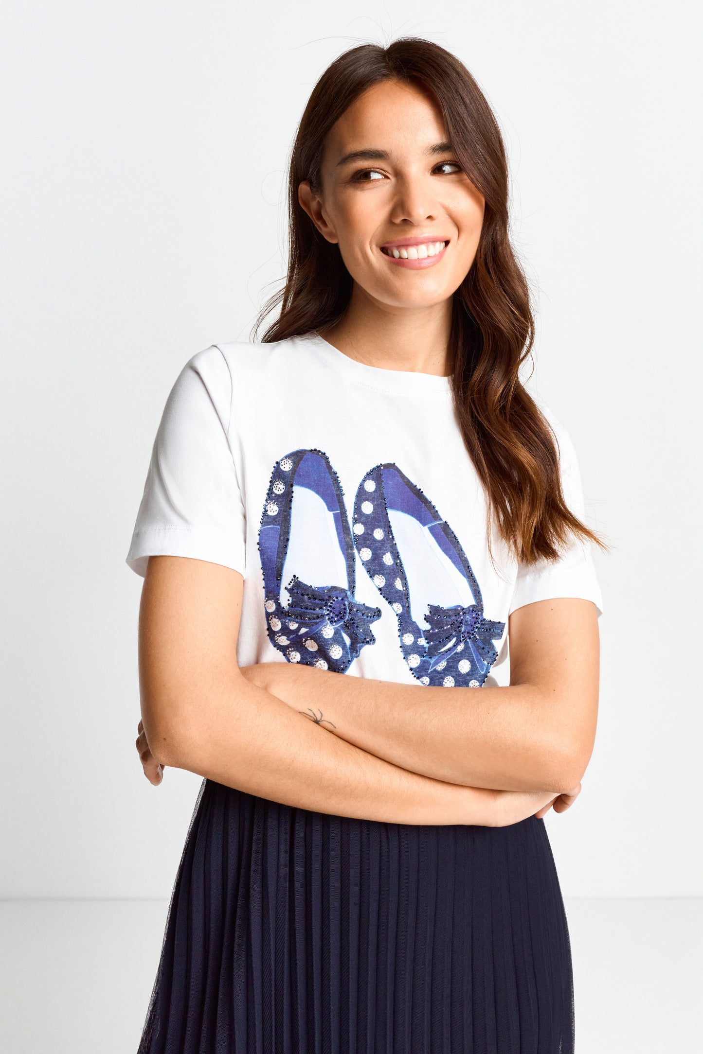 T-Shirt with ballerina plats print organic