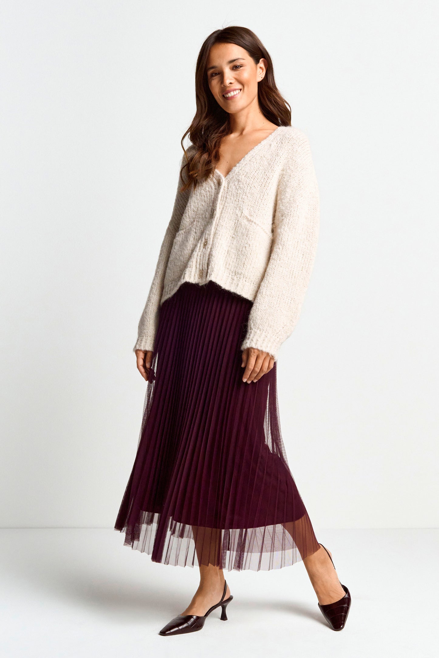 Tulle plissee skirt