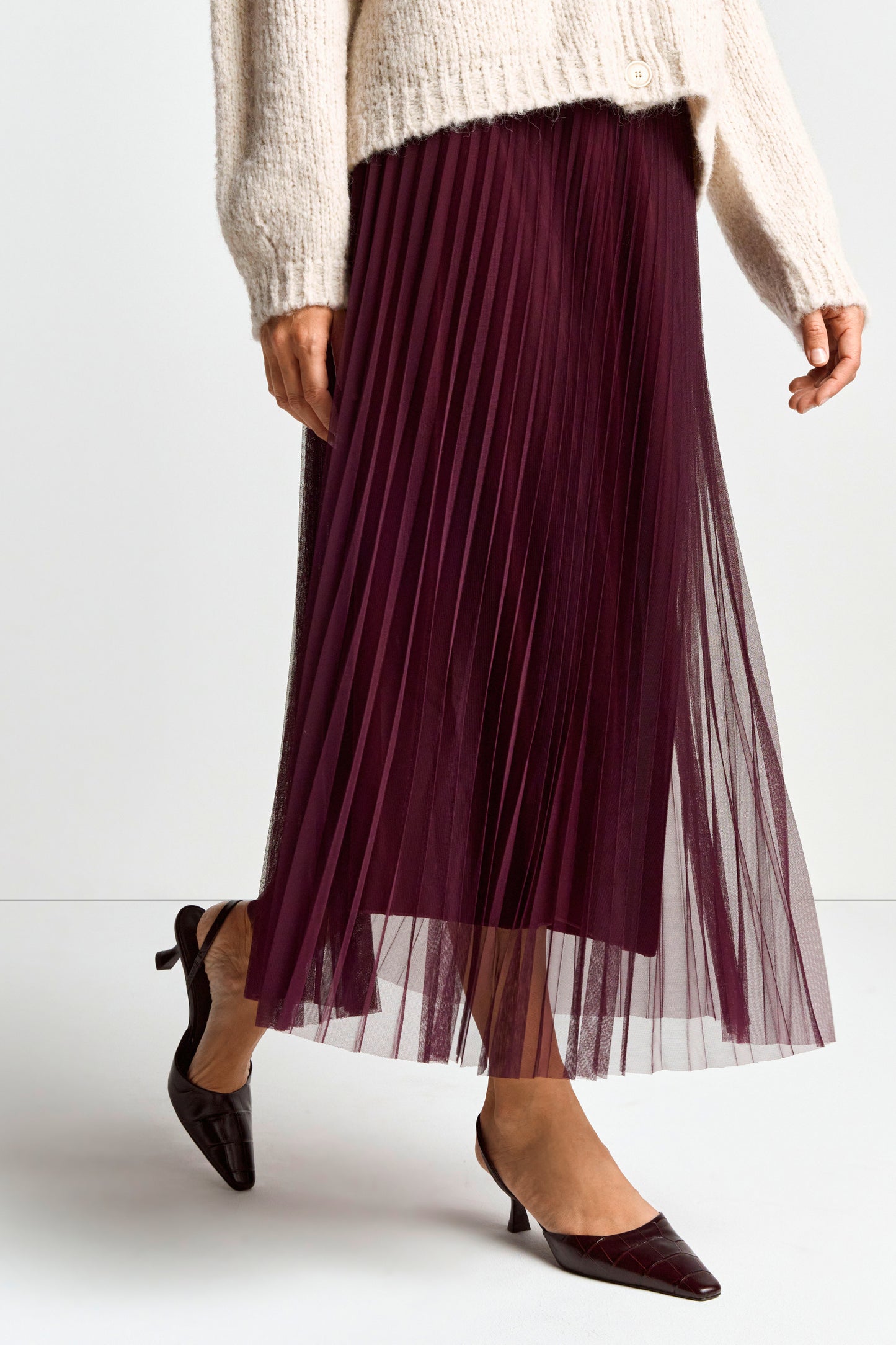 Tulle plissee skirt