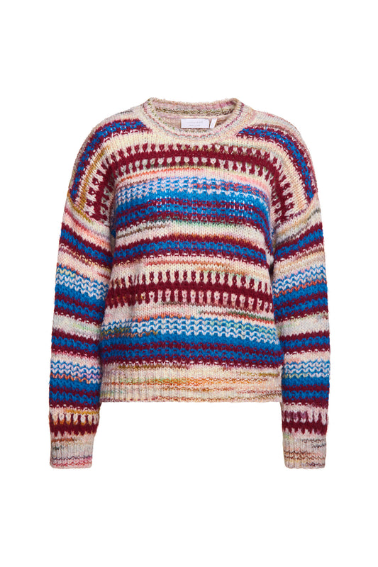 Crew neck with yarn mix