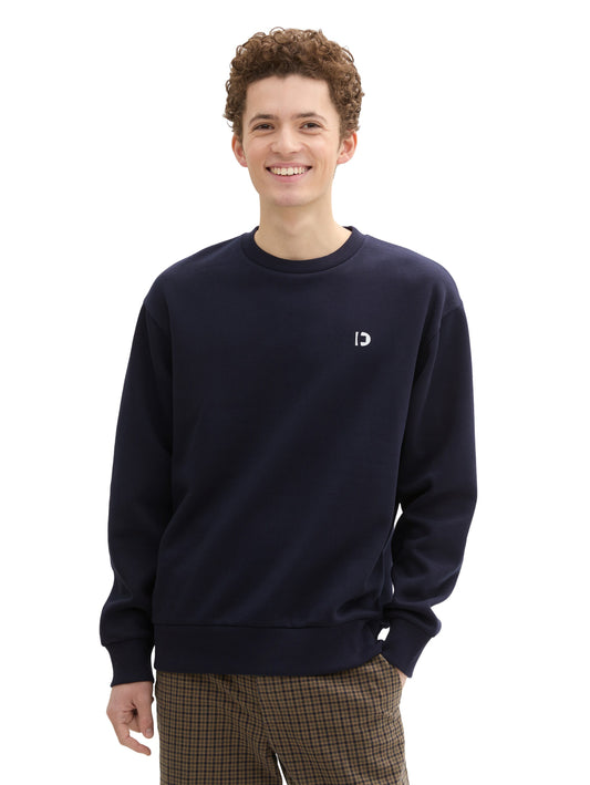 Basic Sweatshirt mit Logo Print