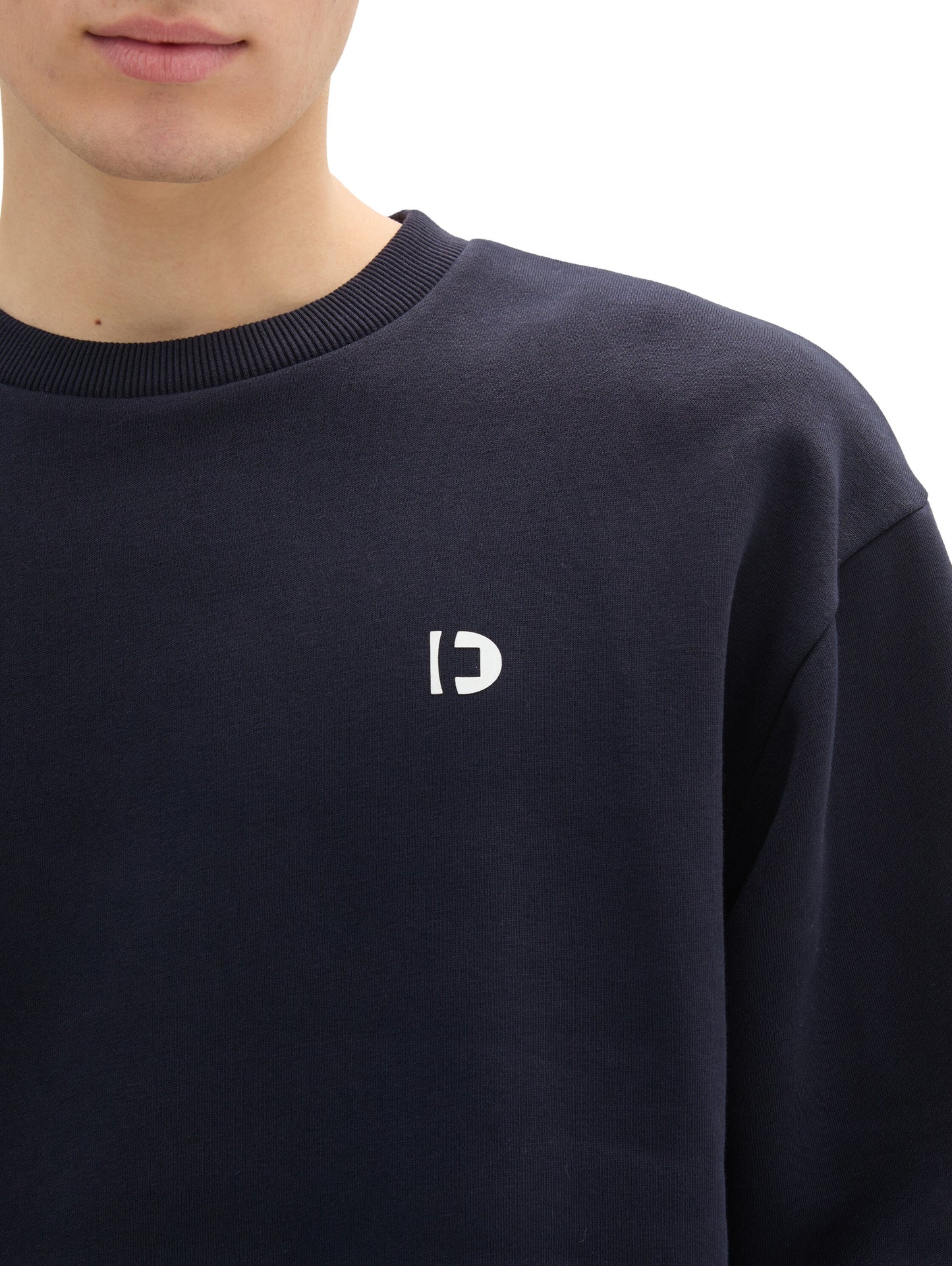 Basic Sweatshirt mit Logo Print