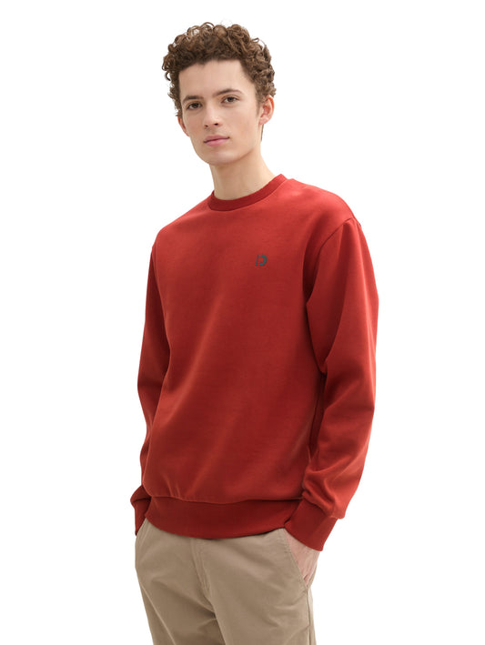 Basic Sweatshirt mit Logo Print