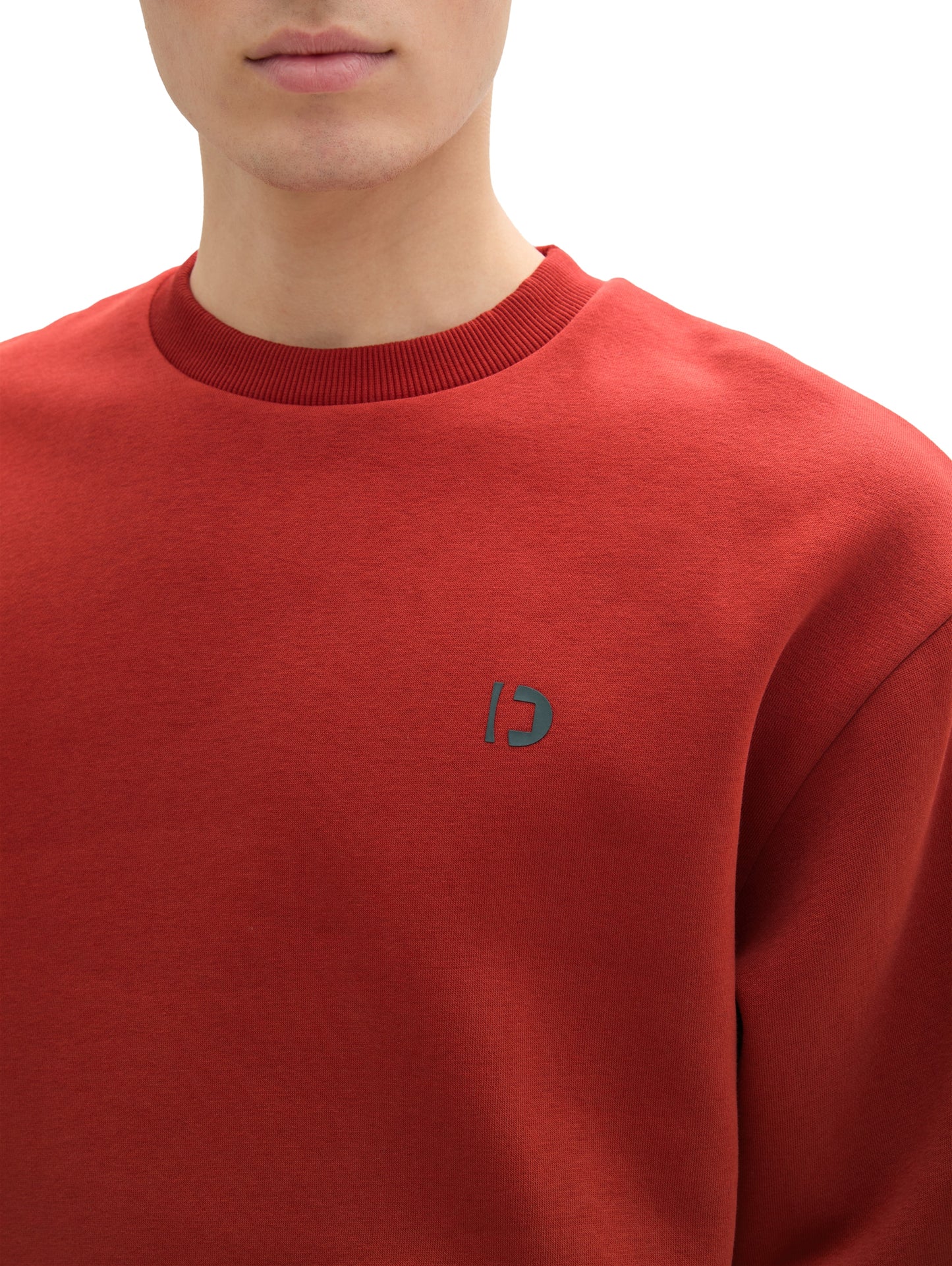 Basic Sweatshirt mit Logo Print