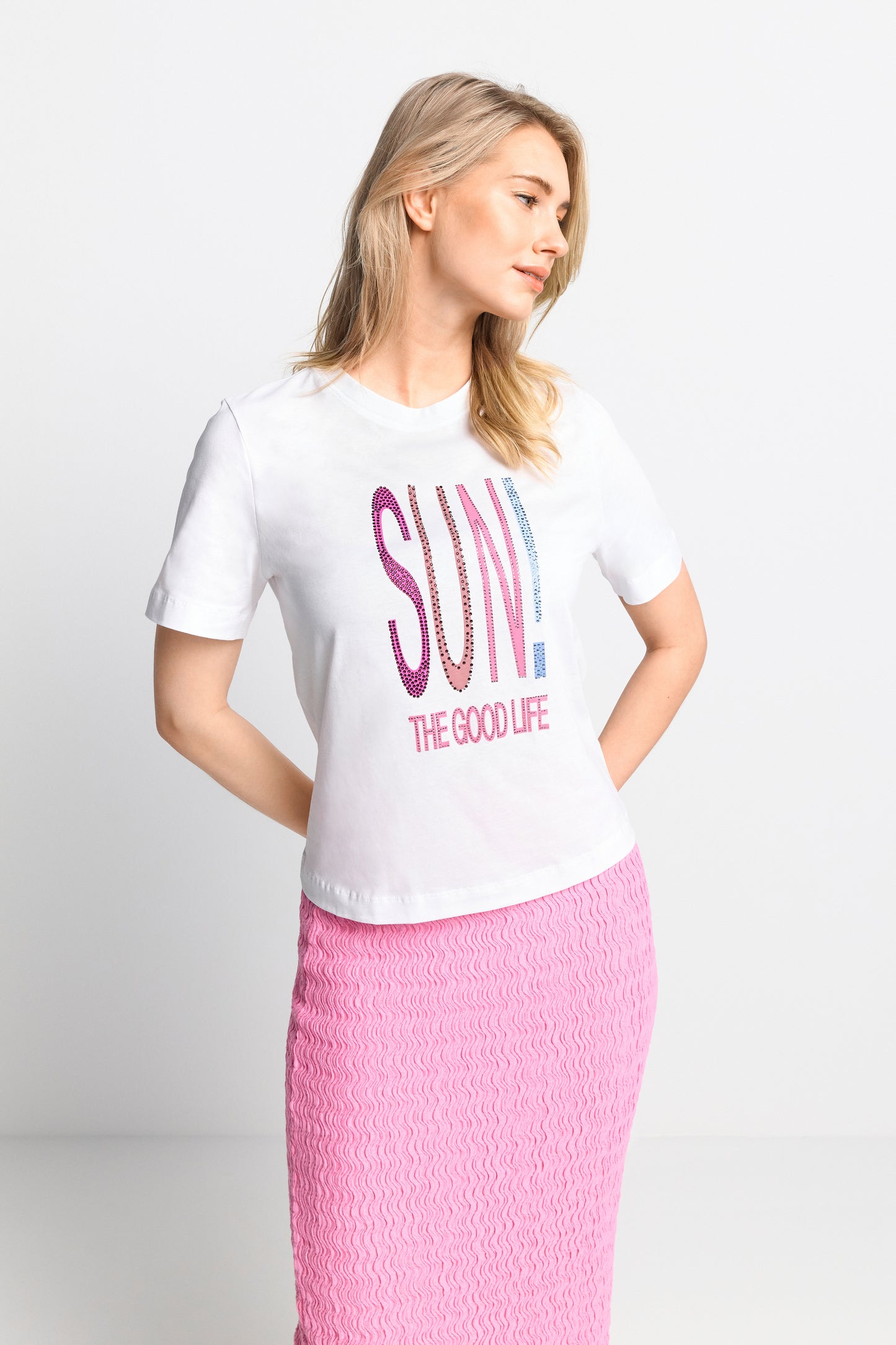 Elegant Fit T-Shirt SUN Print organic