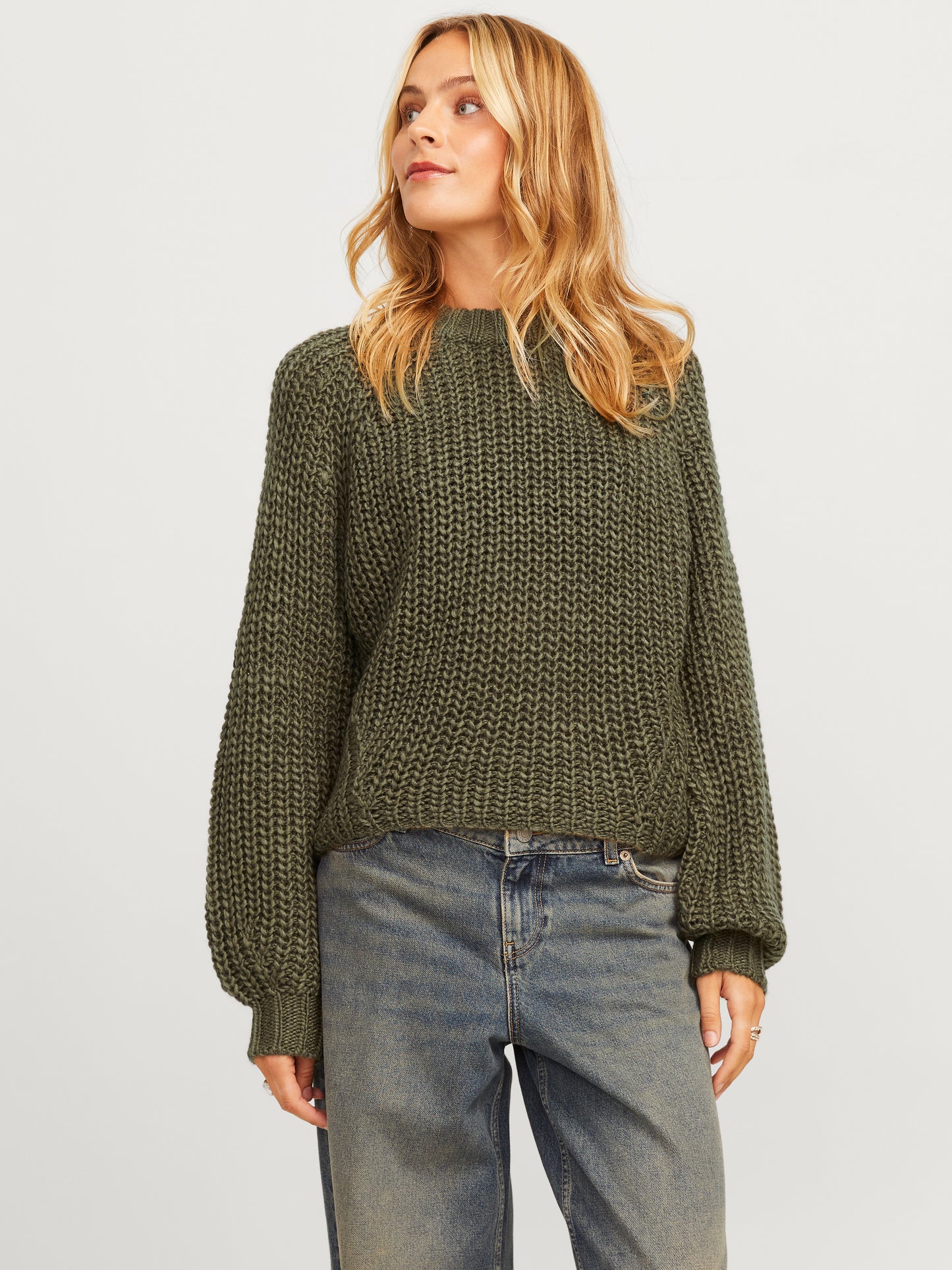 JXKELLY CHUNKY CREW NECK KNIT SN