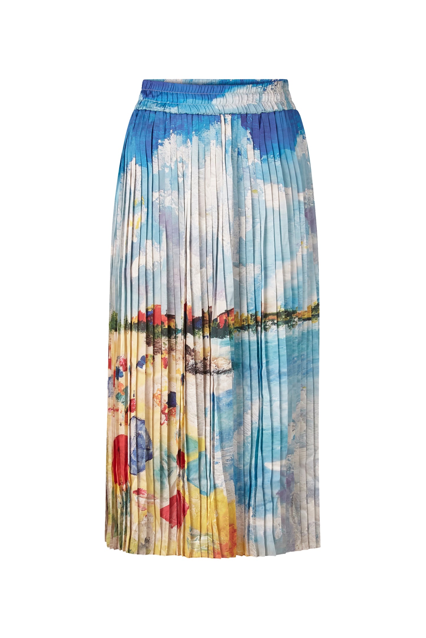 Printed Plissee Skirt