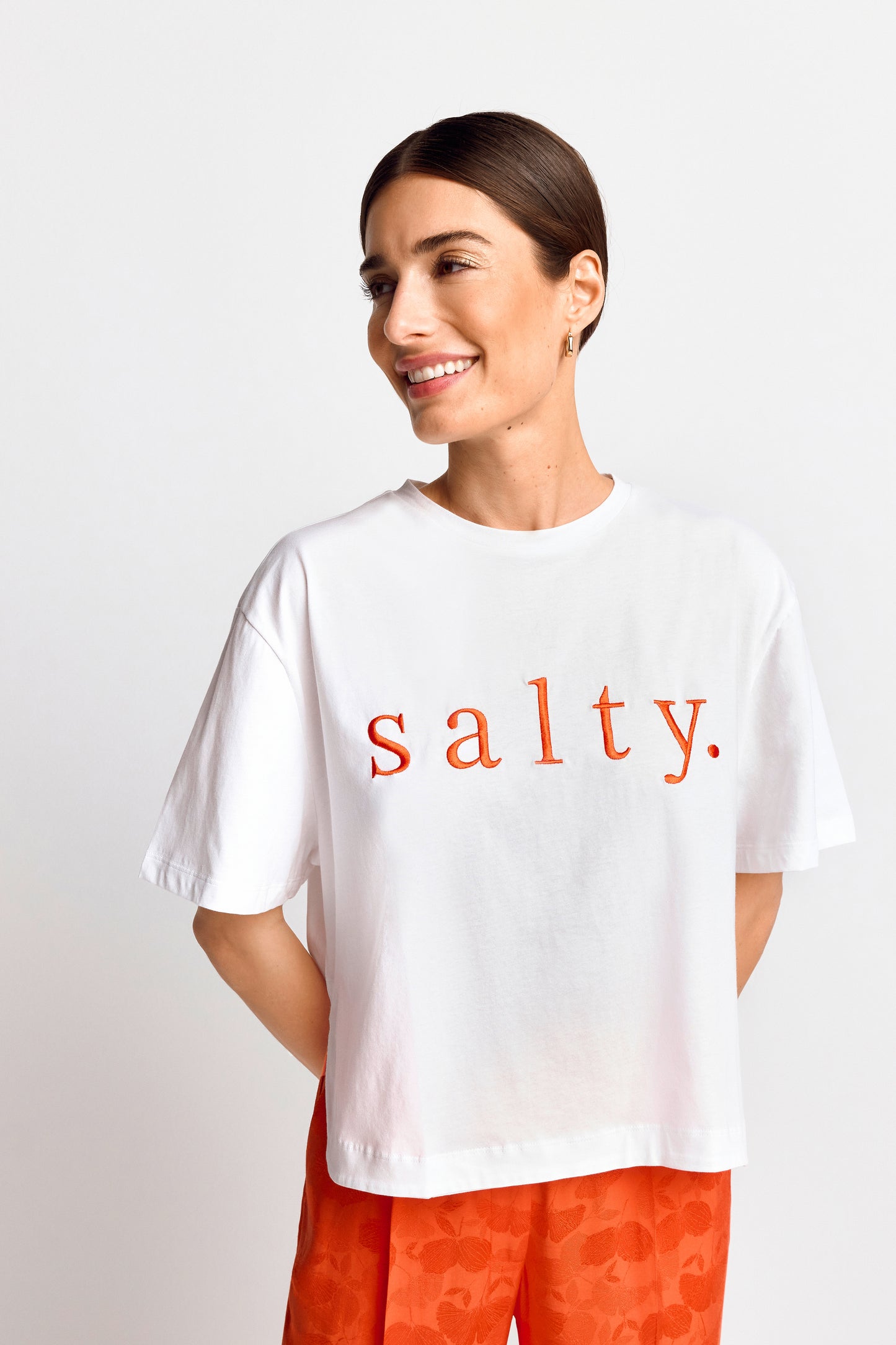 Boxy T-Shirt Salty Print organic