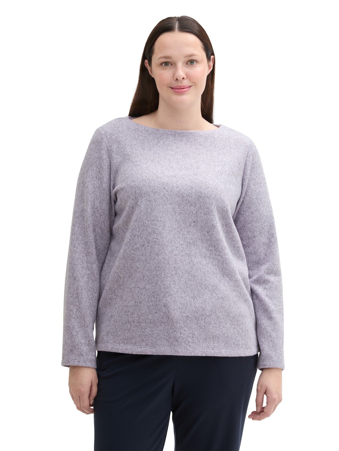 Plus - Sweatshirt mit Knopfdetails