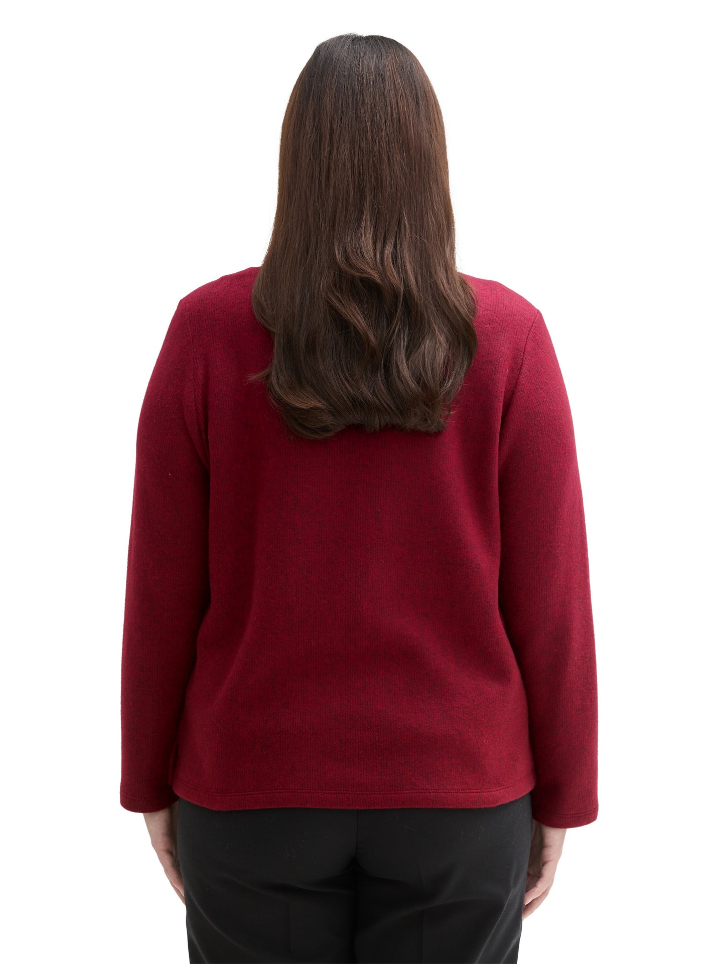 Plus - Sweatshirt mit Knopfdetails