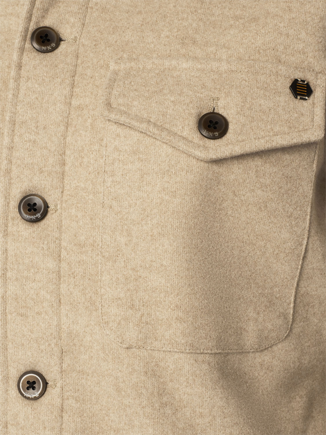 Overshirt Button Closure Melange