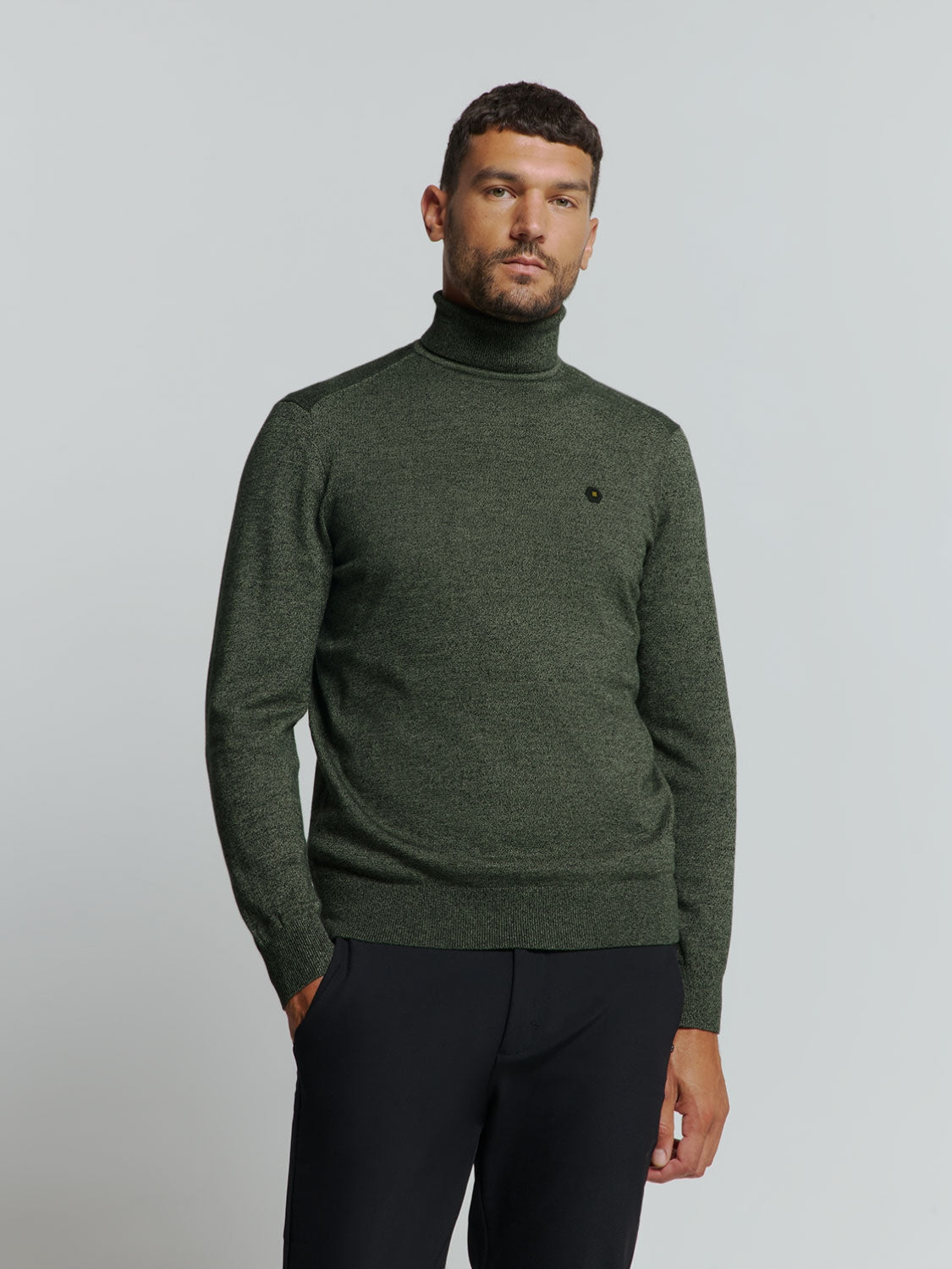 Pullover Rollneck 2 Coloured Melange