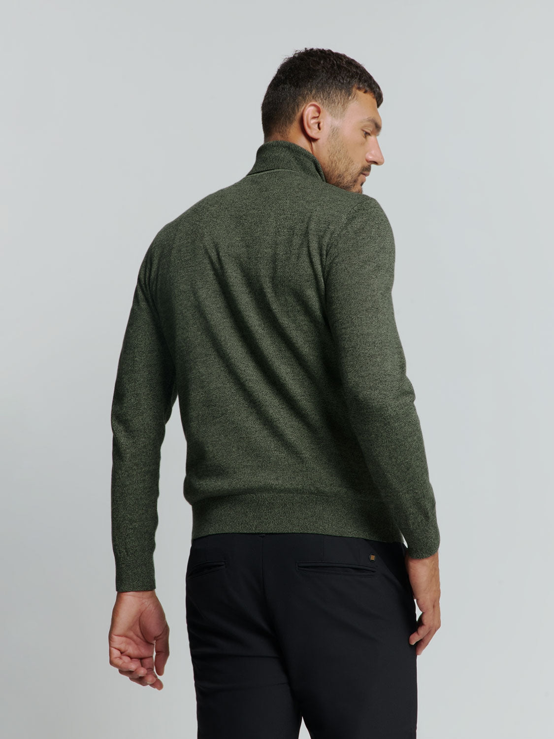 Pullover Rollneck 2 Coloured Melange