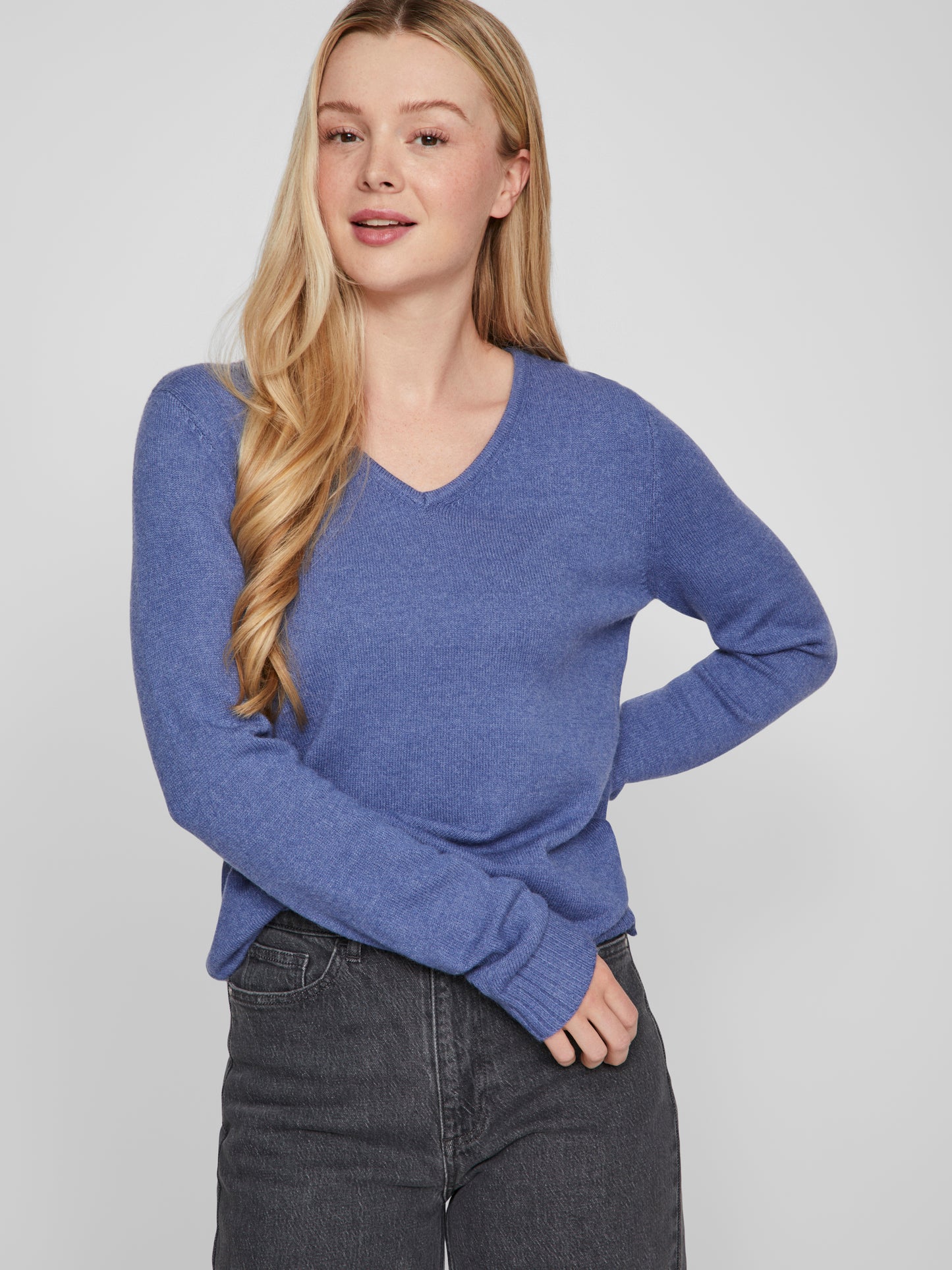 VIRIL V-NECK L/S  KNIT TOP - NOOS