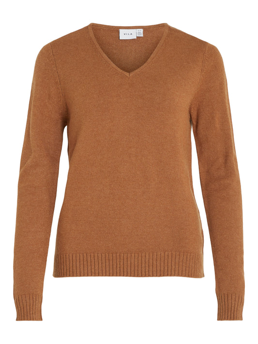 VIRIL V-NECK L/S  KNIT TOP - NOOS