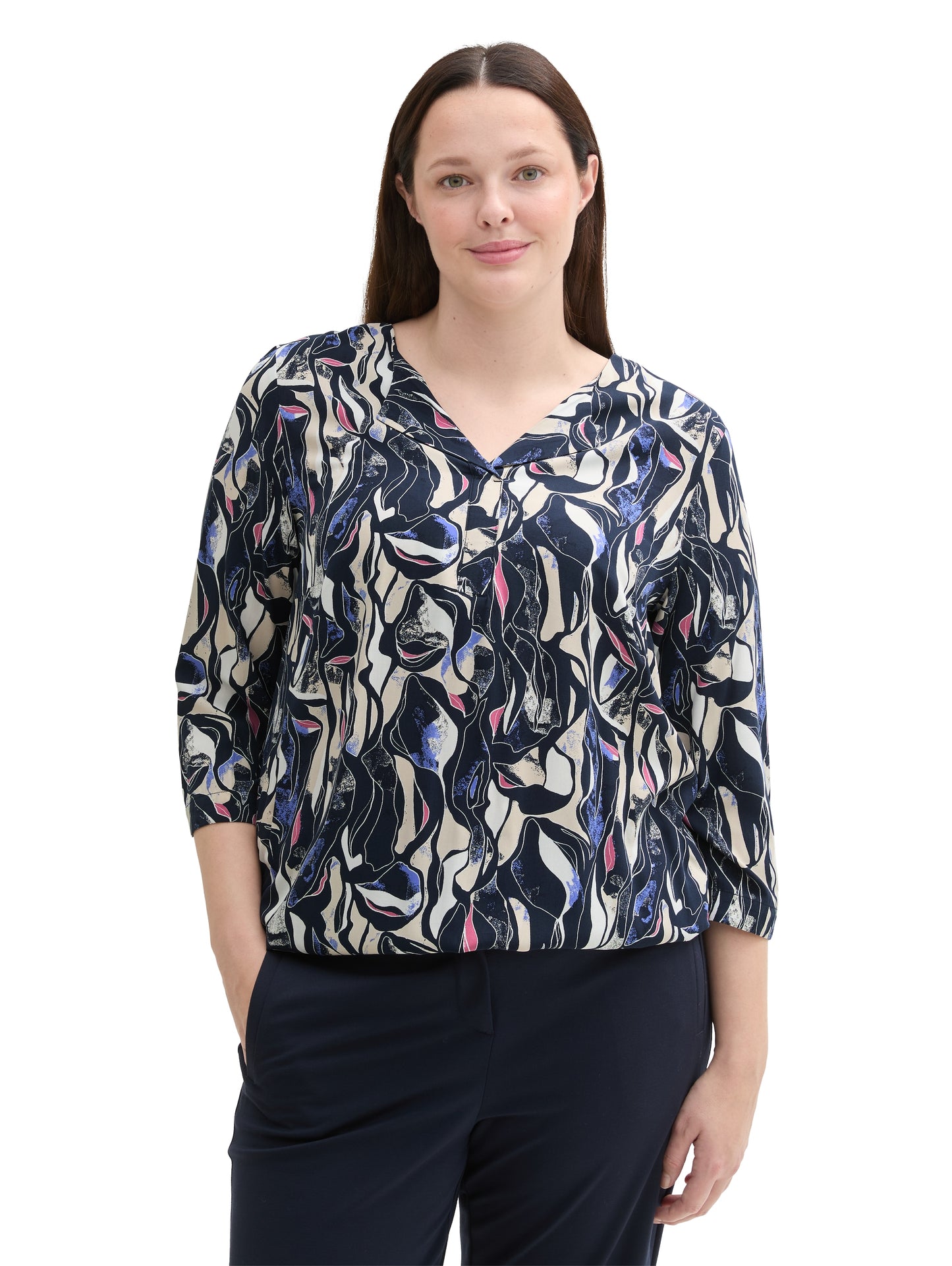 Basic Bluse mit Print