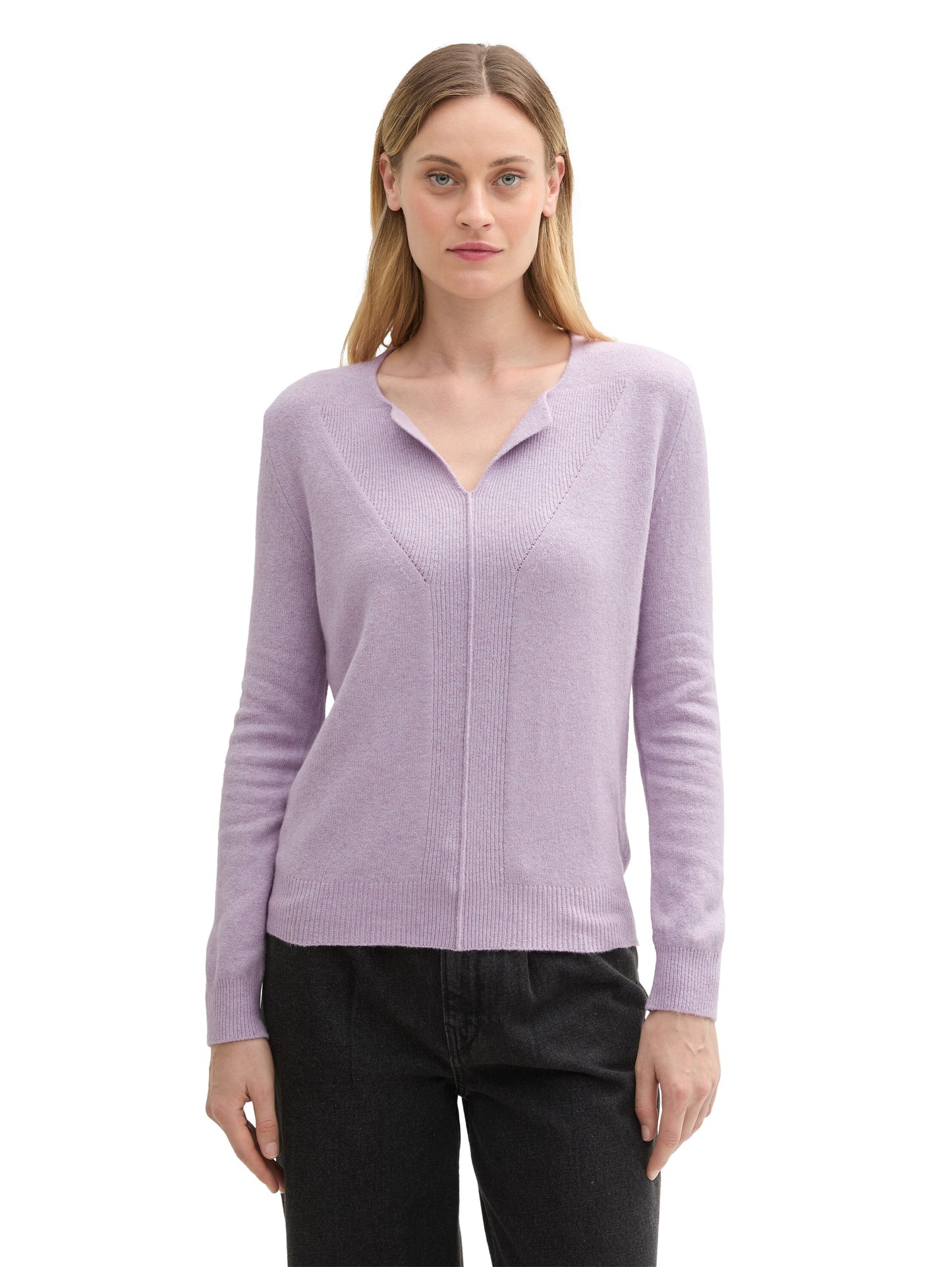 Weicher Strick Pullover mit Wollanteil