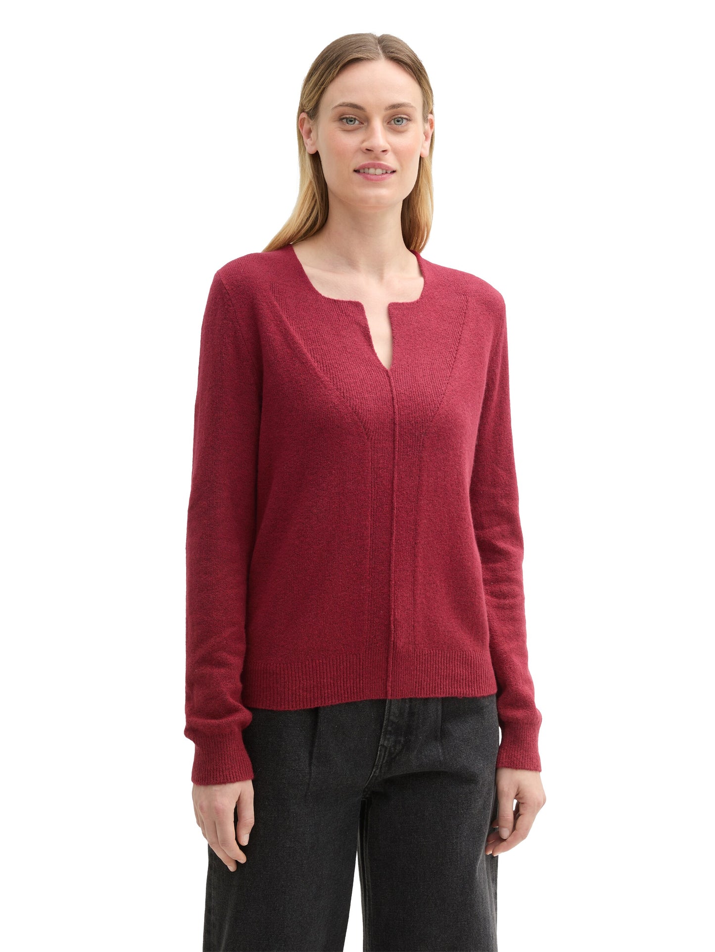 Weicher Strick Pullover mit Wollanteil