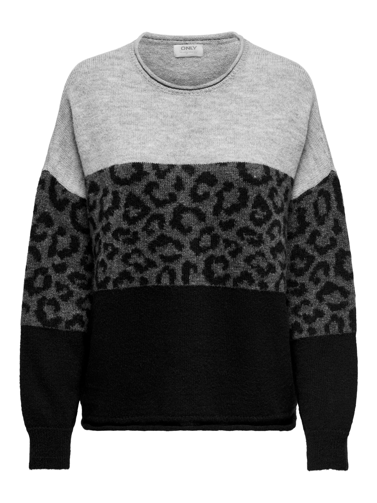 ONLJADE ANIMAL LS O-NECK KNT NOOS