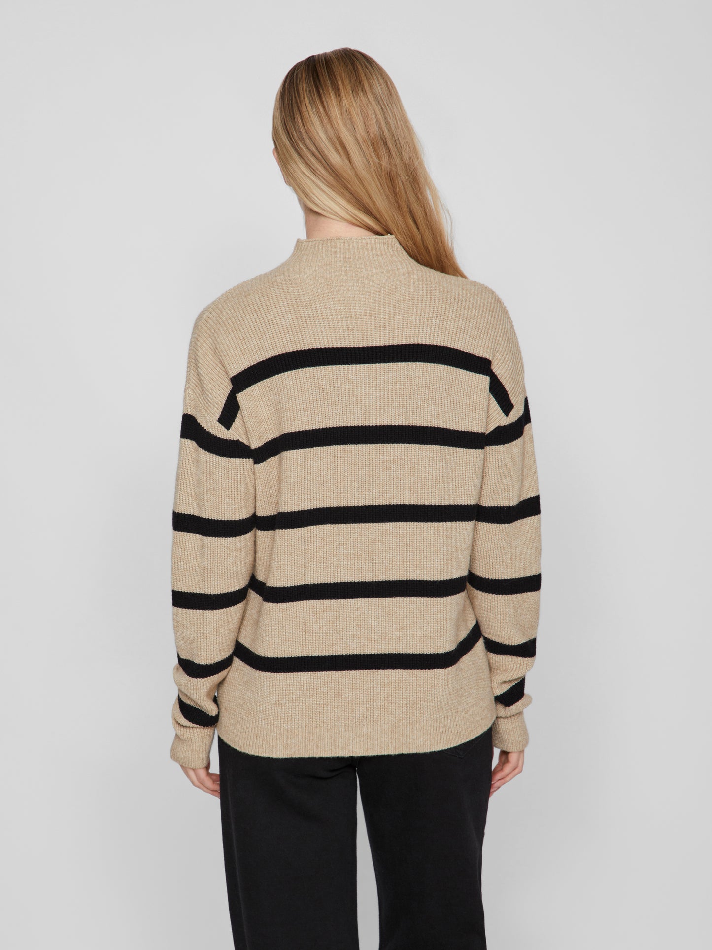 VIRIL MOCK NECK L/S  KNIT RIB TOP 2-NOOS