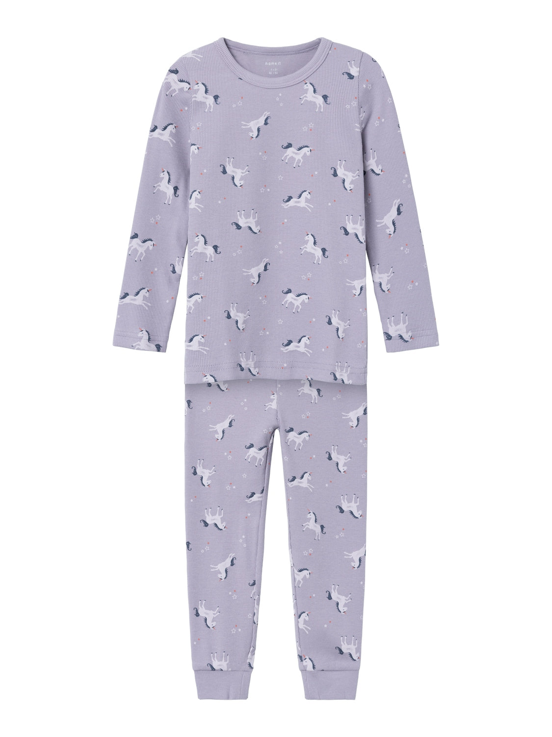 NMFNIGHTSET LAVENDER UNICORN RIB NOOS